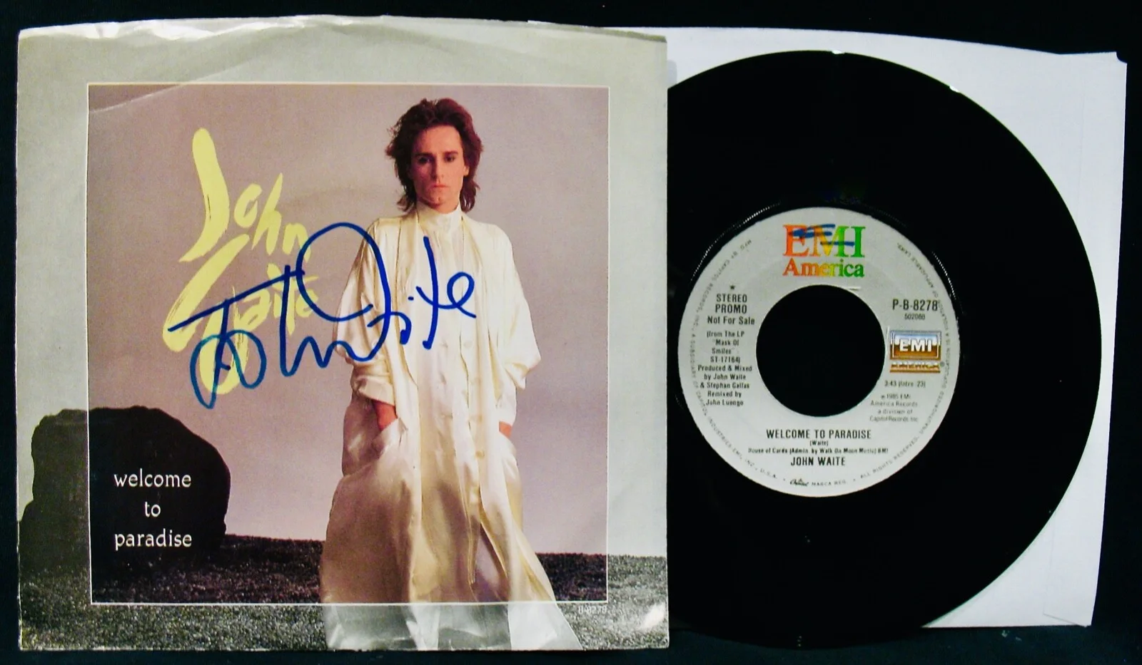 JOHN WAITE Signed Picture Sleeve~4 Rock 45's~2 DJ's~VG++ to Near Mint~The Babys, изображение 2