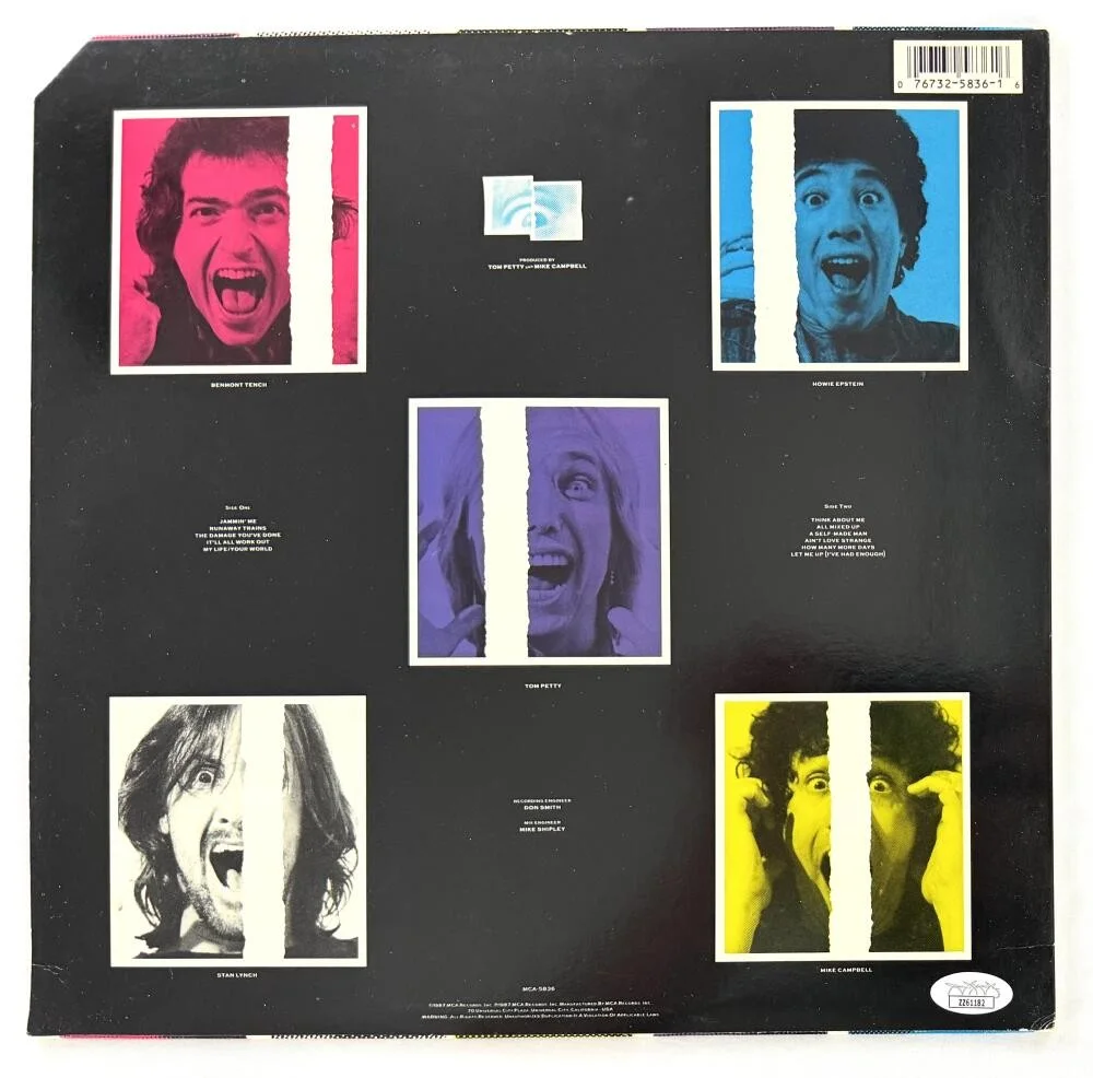 Mike Campbell, Howie Epstein, Stan Lynch, Tom Petty, Benmont Tenc — Tom Petty & the Heartbreakers Signed Autograph Let Me Up Album Record w/ JSA COA, изображение 2