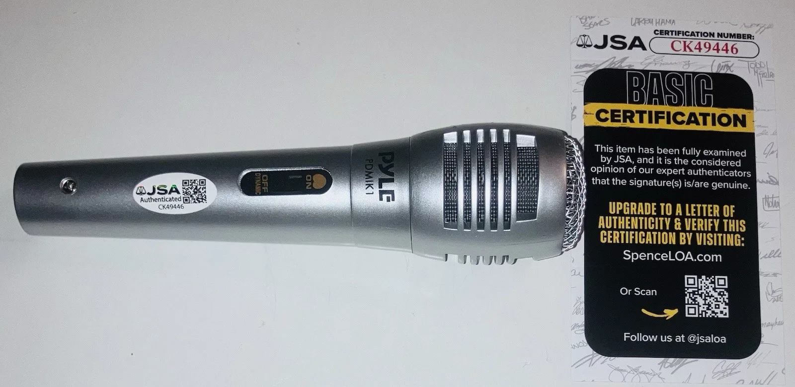 JOE JOEY GATTO COMEDIAN & ACTOR STAR SIGNED AUTOGRAPHED MICROPHONE JSA COA RARE!, изображение 2