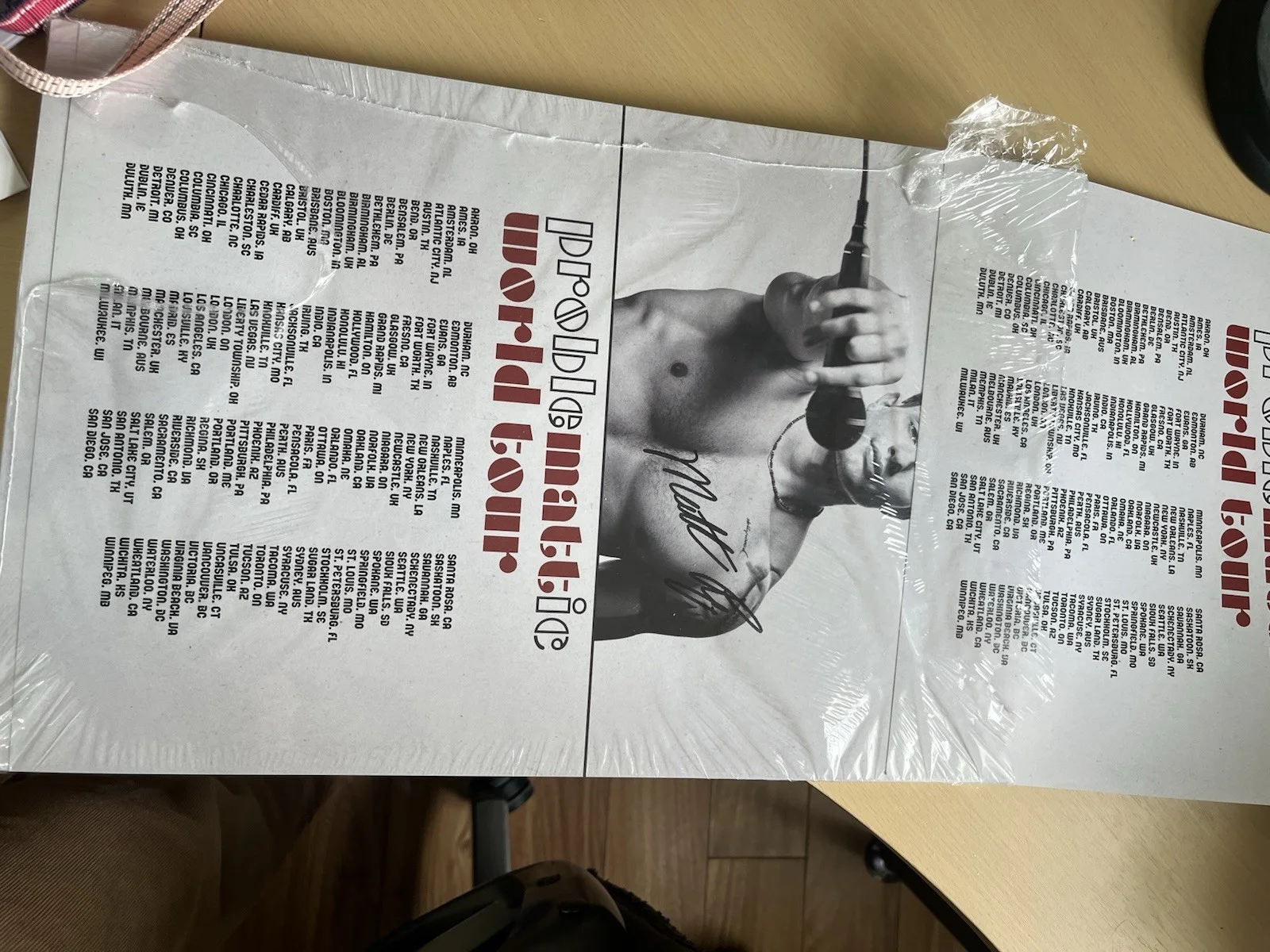 SET OF about FIFTY (50) Matt Rife Problemattic World Tour Autographed Posters, image 2