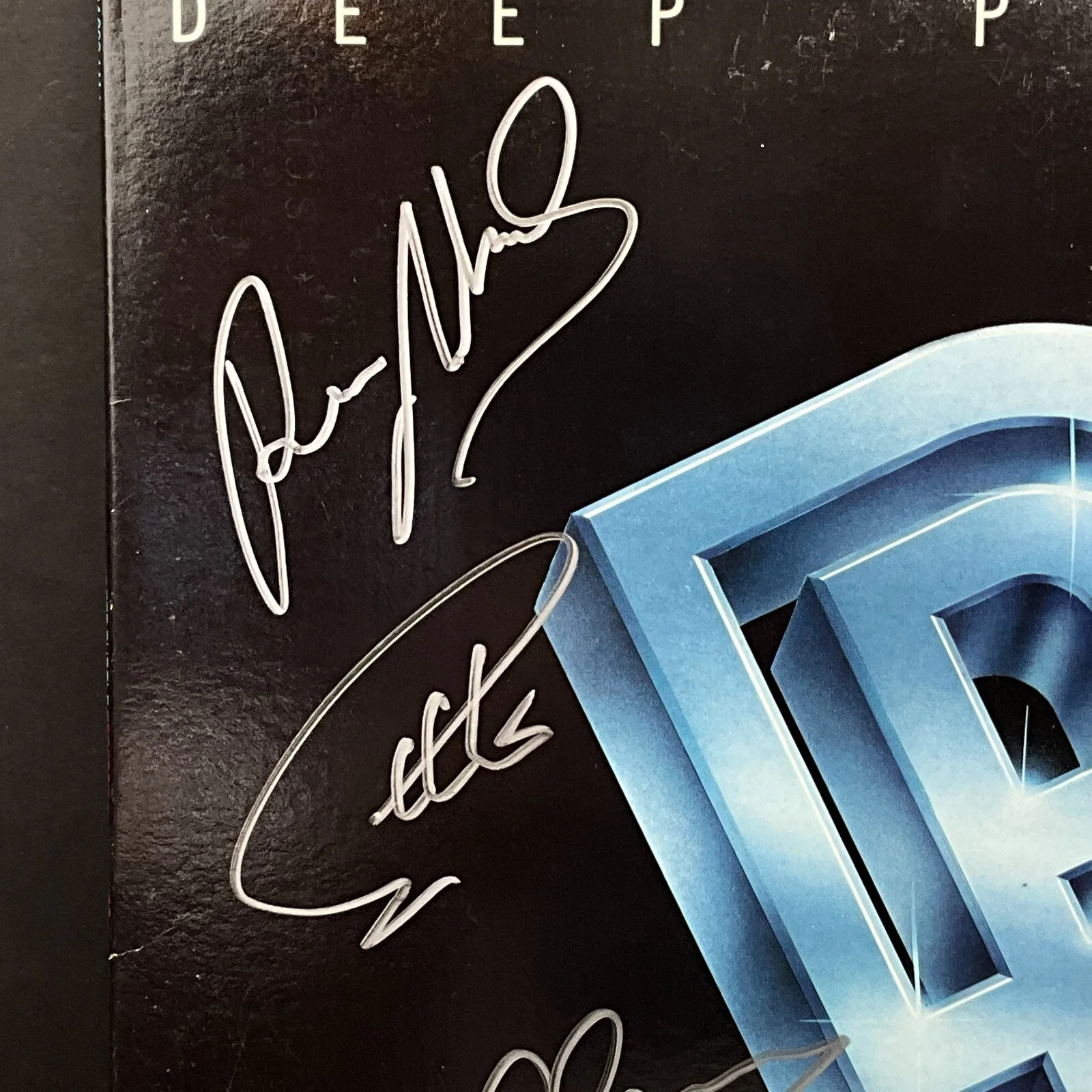 DEEP PURPLE Signed Perfect Strangers LP ALBUM COVER COA x5 Mark 2 Reunion Framed, изображение 4