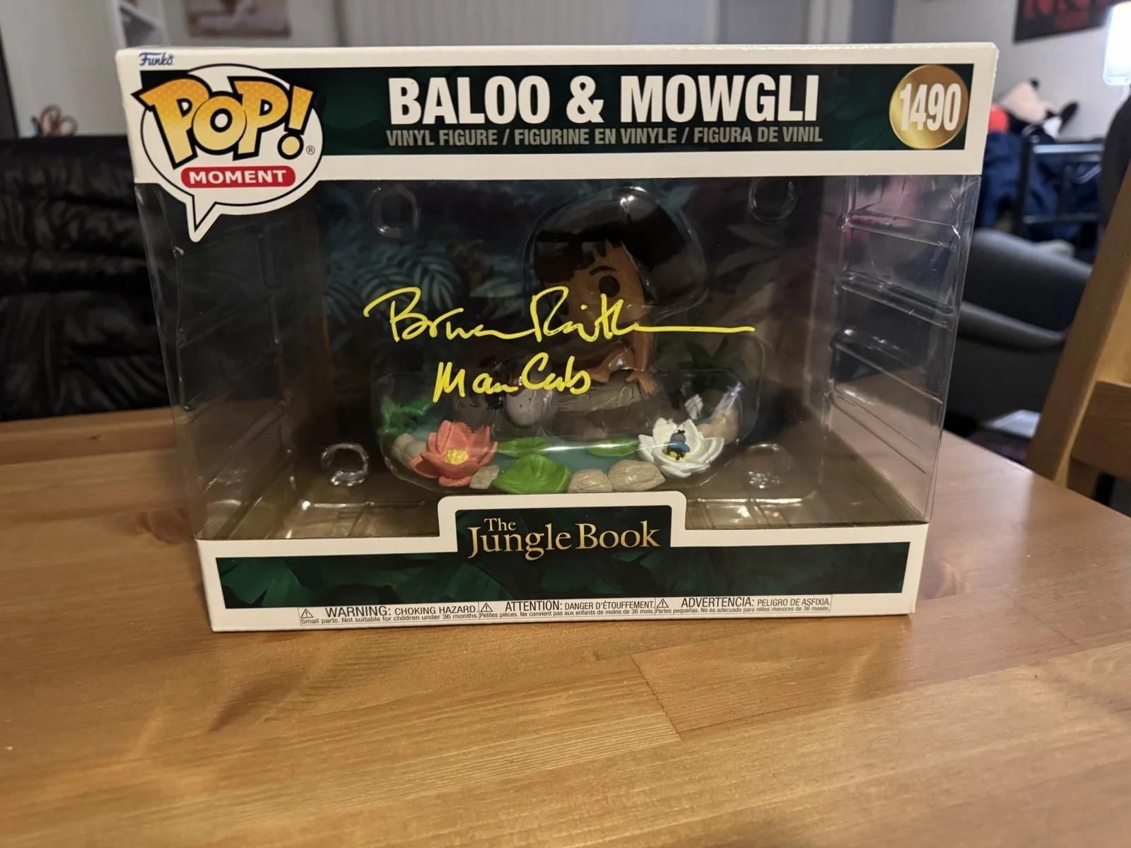 Bruce Reitherman — Bruce Reitherman signed Funko moment Disney Jungle Book Baloo Mowgli OCCM COA