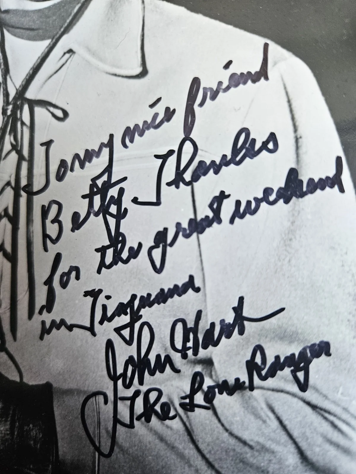 John Hart — John Hart Signed The Lone Ranger and Silver Original TV Photo, image 3