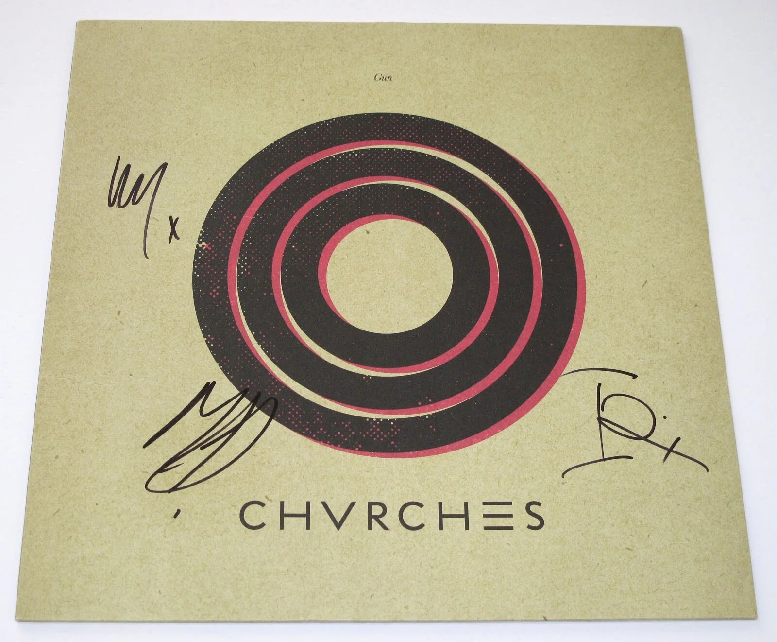 CHVRCHES - LAUREN MAYBERRY, IAIN COOK, MARTIN — Chvrches Band All 3 signed "GUN" Vinyl Album Cover B Lauren Mayberry JSA COA, изображение 5
