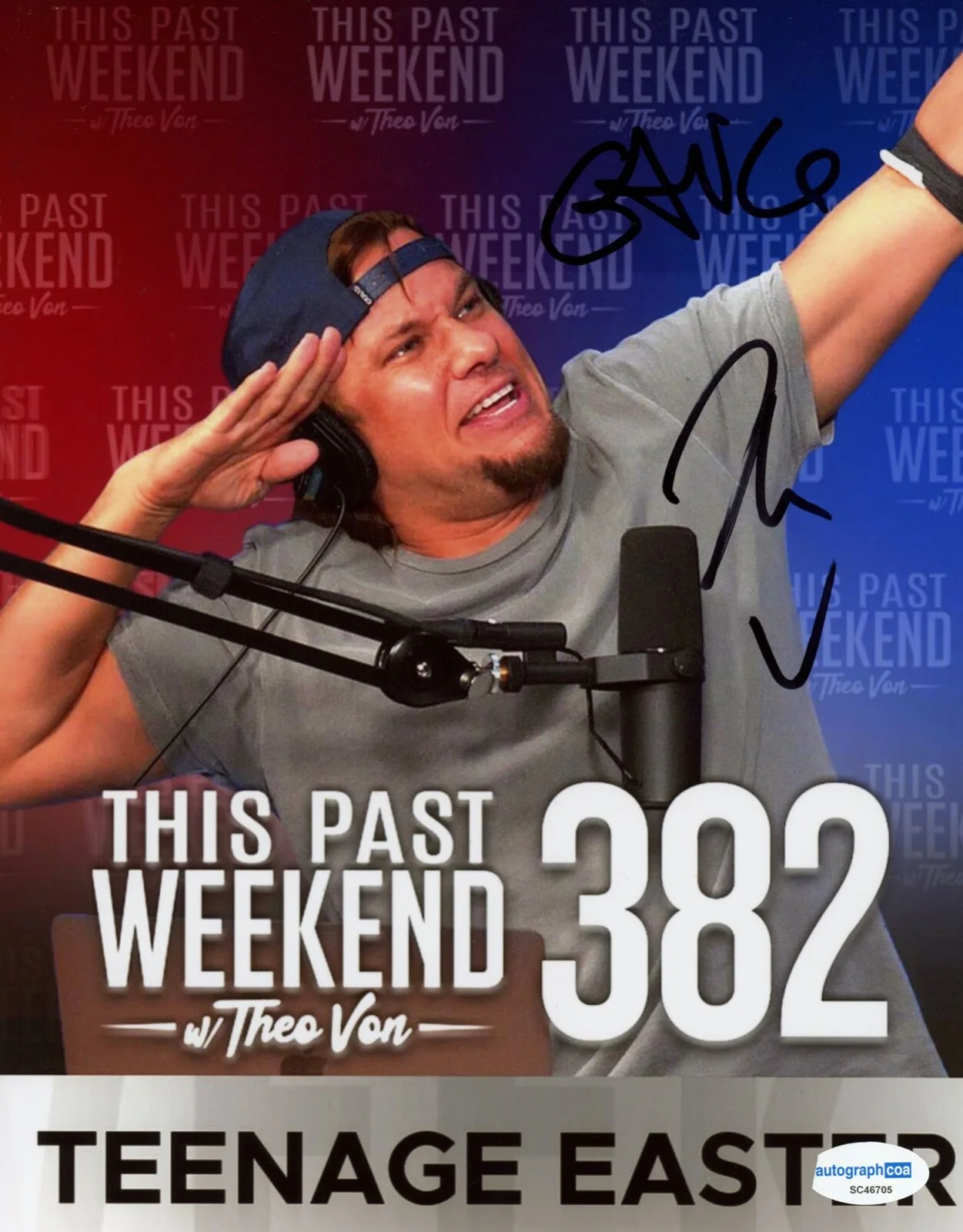 Theo Von — Theo Von signed 8x10 Photo EXACT PROOF f THIS PAST WEEKEND Gang Inscription ACOA, изображение 4