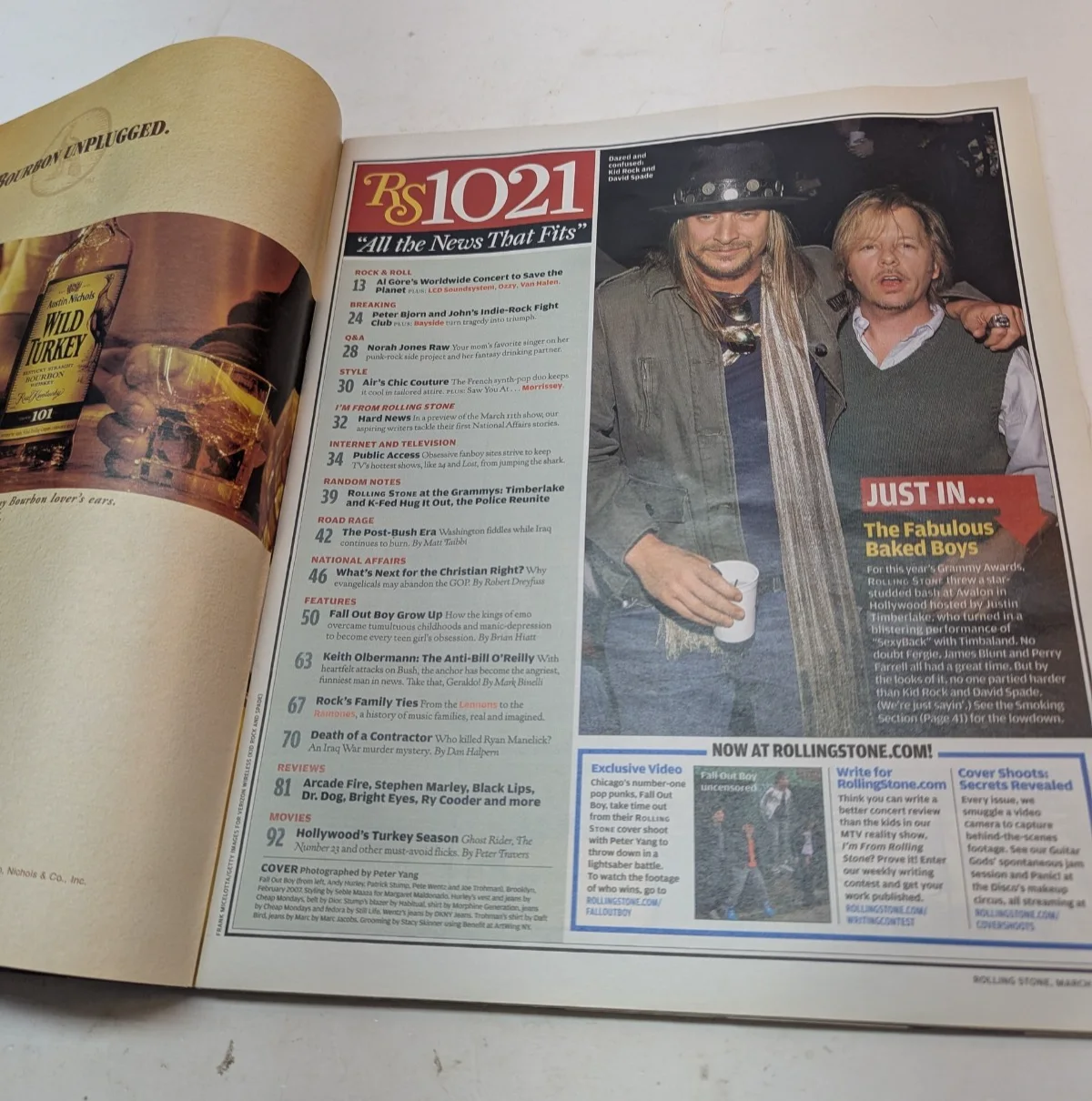 Rolling Stones Magazine Issue No. 1021 March 8, 2007 Fall Out Boy Live Earth SC, изображение 2