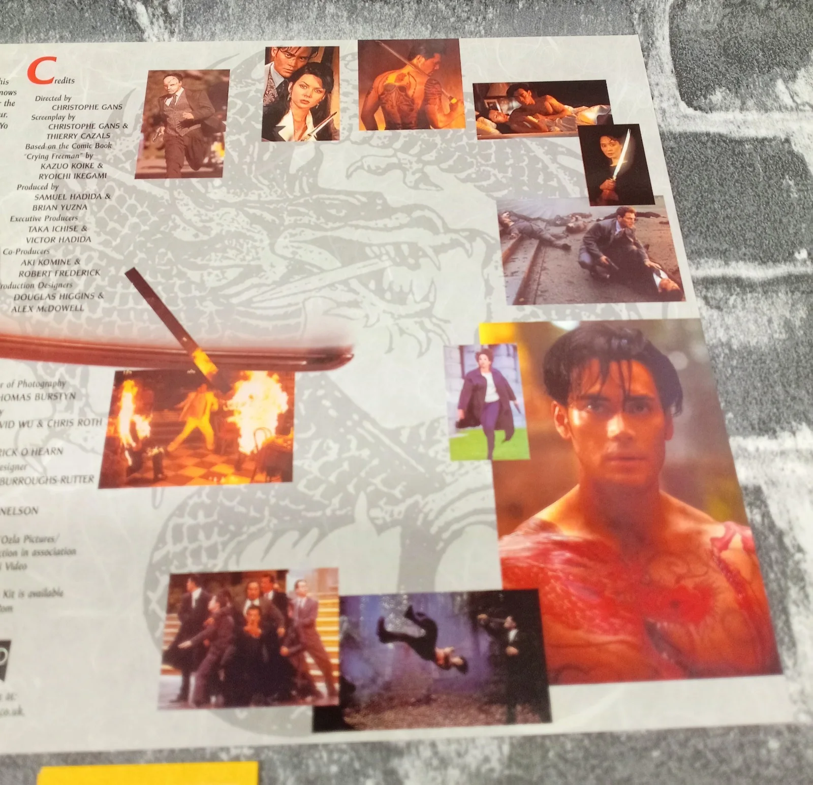 Crying Freeman Promotional Card Synopsis Cast & Crew Movie Film Poster Y726, изображение 3