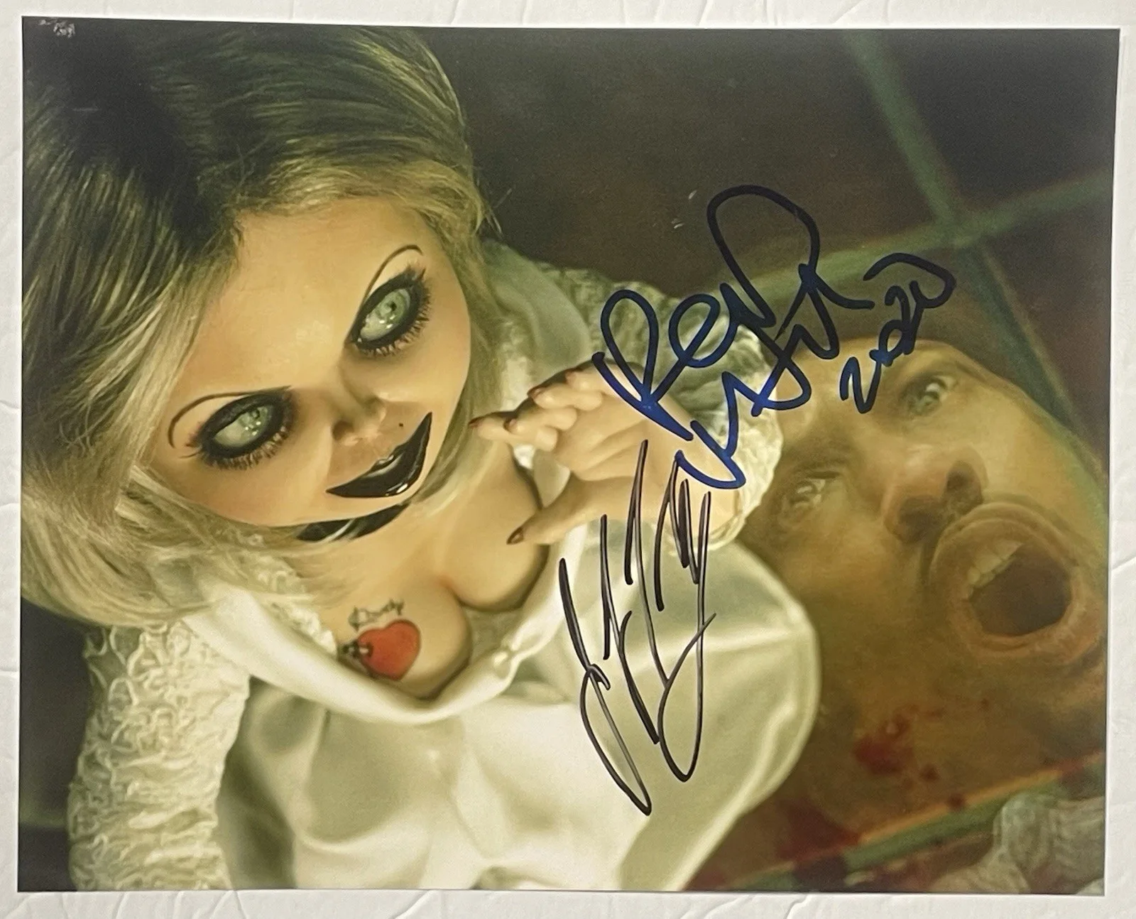 Jennifer Tilly, Redman — Jennifer Tilly Redman Tiffany Seed of Chucky Dual Signed 8x10 Photo RARE