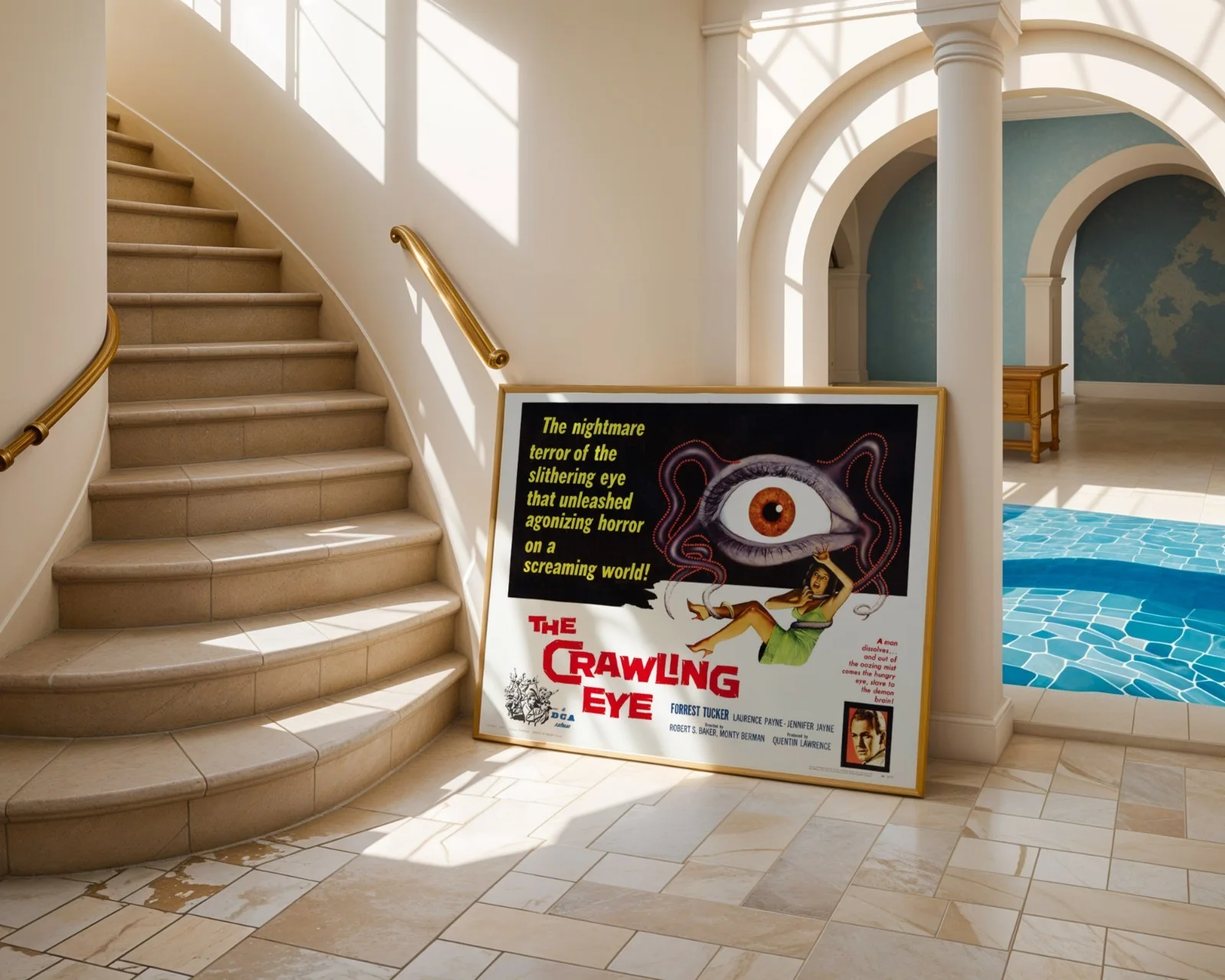 The Crawling Eye - 1958 Sci-Fi B-movie Restored 22" x 28" US Half Sheet Poster, image 4