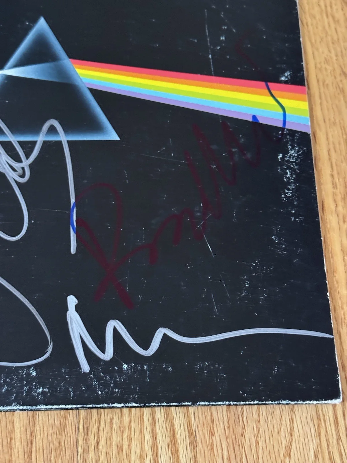 Waters, Wright, Mason — Richard Wright Roger Waters Mason Signed Dark Side Moon Album Pink Floyd JSA, image 2
