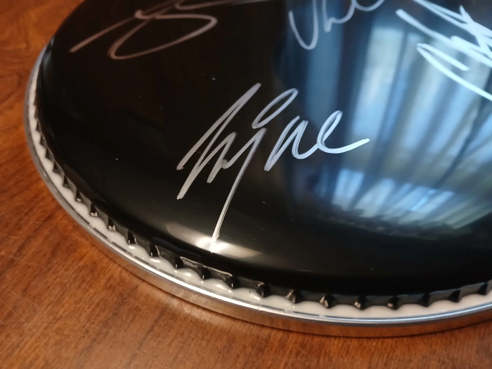 Slaughter To Prevail autographed Drumhead with 4 signatures, image 2