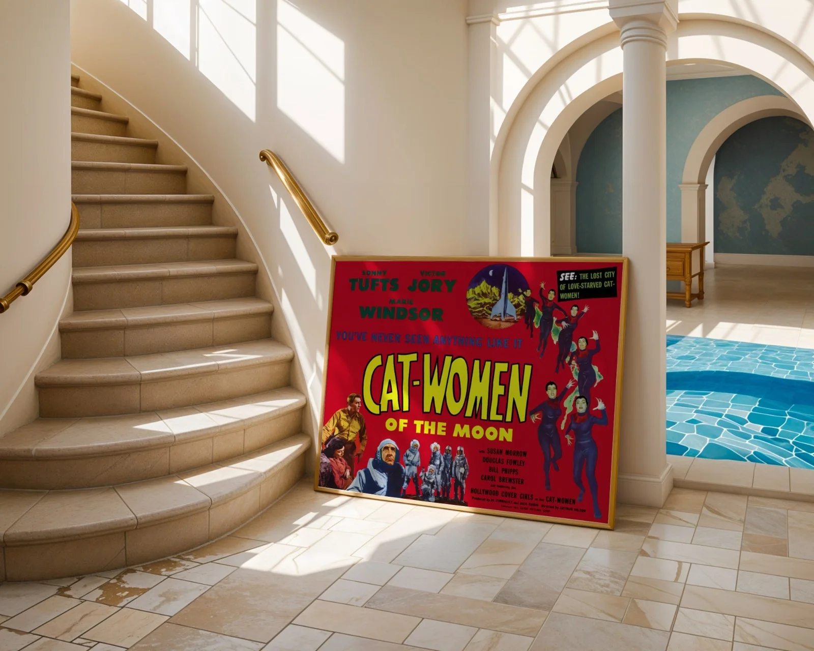 Cat Women Of The Moon - 1953 Sci-fi B-movie Restored 30" x 40" UK Quad Poster, изображение 4