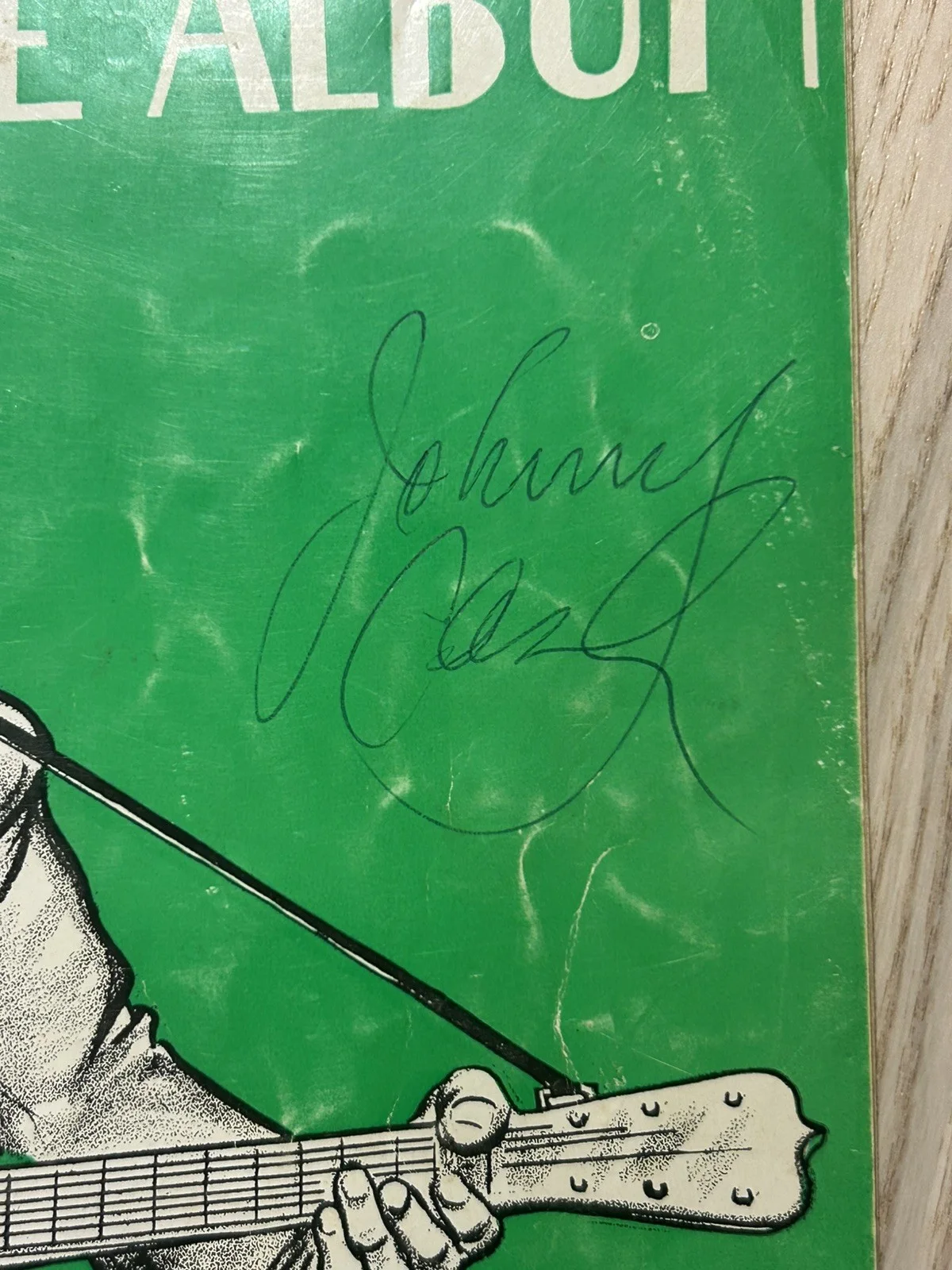 1950s Grand Ole Opry Souvenir multiple autos JOHNNY CASH Signed x2 Auto, изображение 3