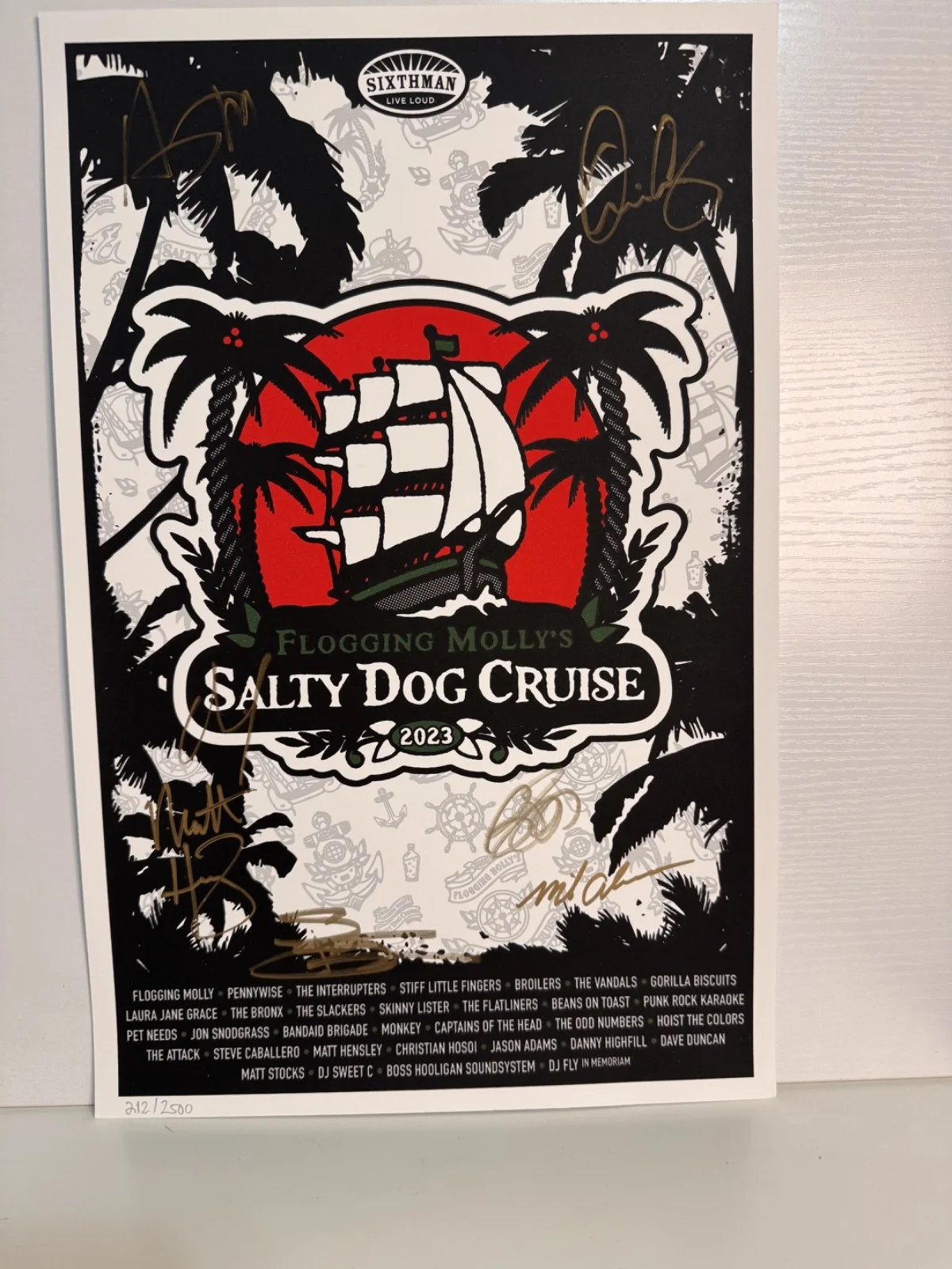 Flogging Molly — Signed Floggy Molly Poster from Salty Dog Cruise 2023