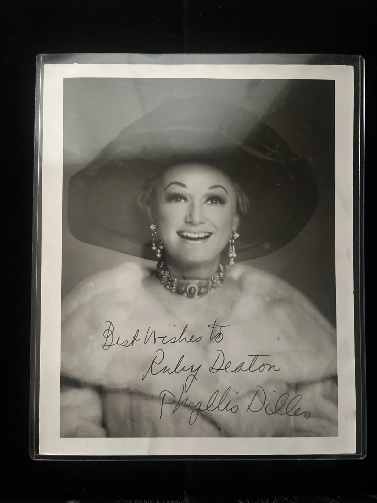 Phillys Diller — VTG PHYLLIS DILLER, Signed Publicity Photo COMEDIAN ACTRESS Autograph For Ruby