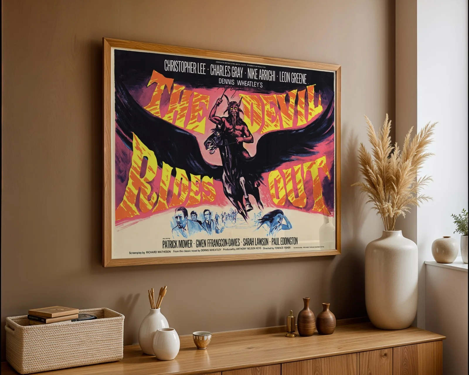 The Devil Rides Out 1968 Hammer Horror Film Restored 30" x 40" UK Quad Poster, изображение 3