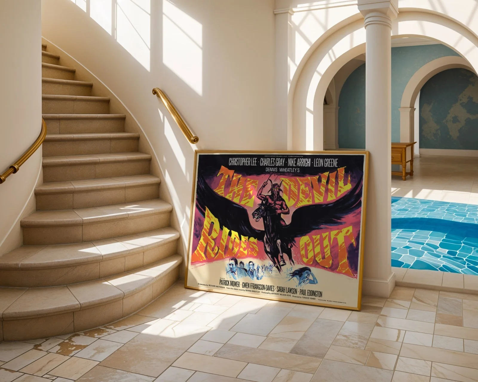 The Devil Rides Out 1968 Hammer Horror Film Restored 30" x 40" UK Quad Poster, изображение 4