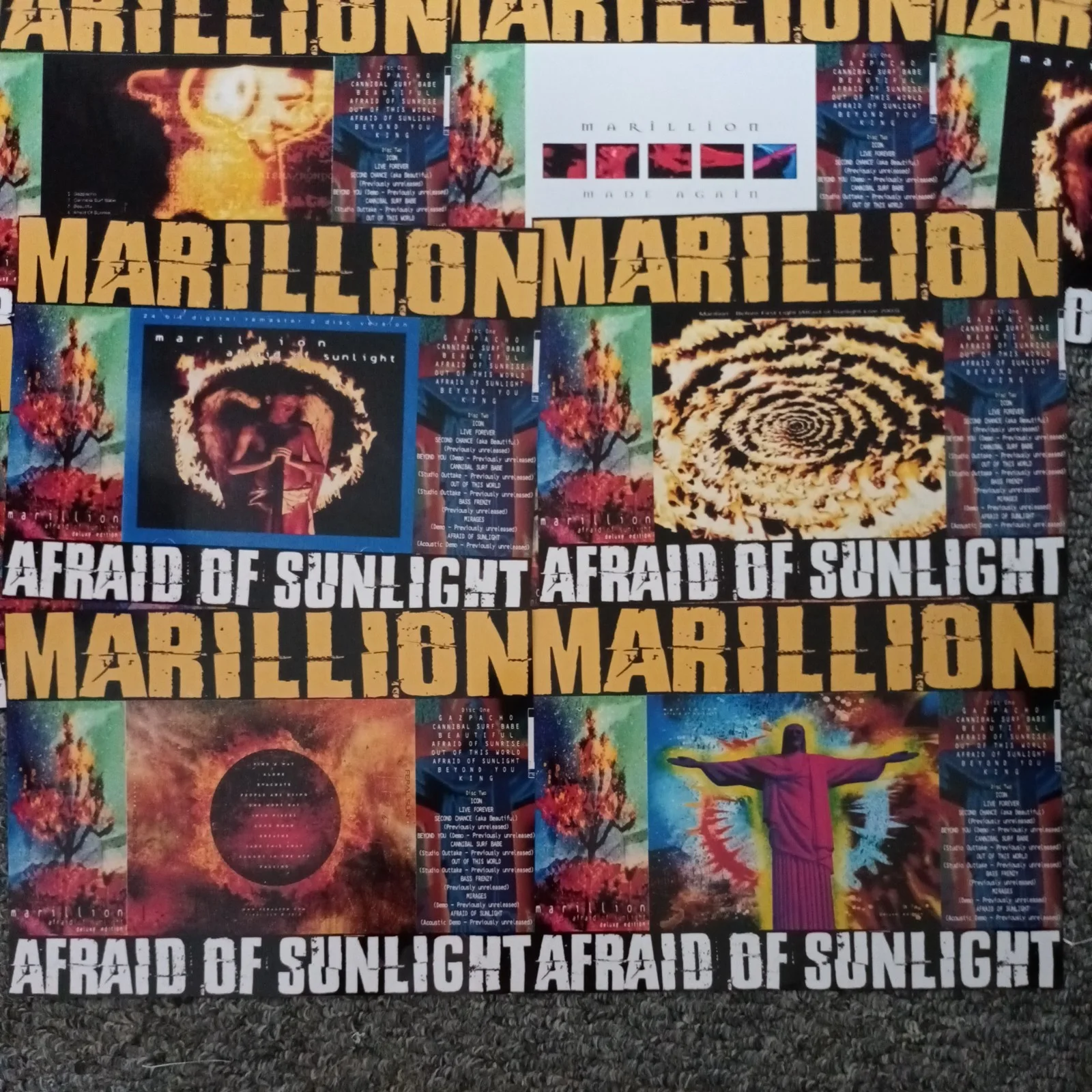 Marillion: Afraid of Sunlight.12 Promotional Unofficial 7×5ins Lobby Prints. NEW, изображение 3