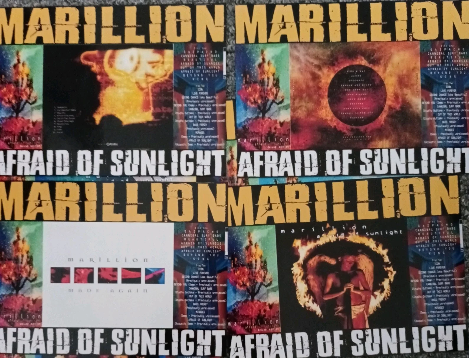 Marillion: Afraid of Sunlight.12 Promotional Unofficial 7×5ins Lobby Prints. NEW, изображение 5