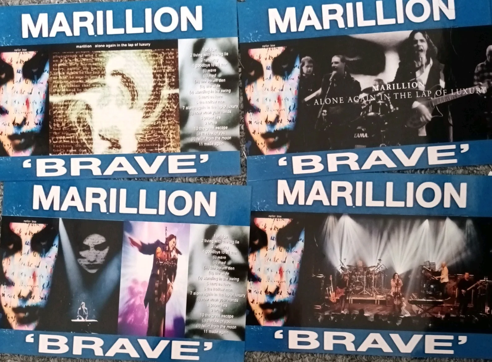 Marillion: Brave. 16 Promotional Unofficial 7×5ins Lobby Prints. NEW, image 5