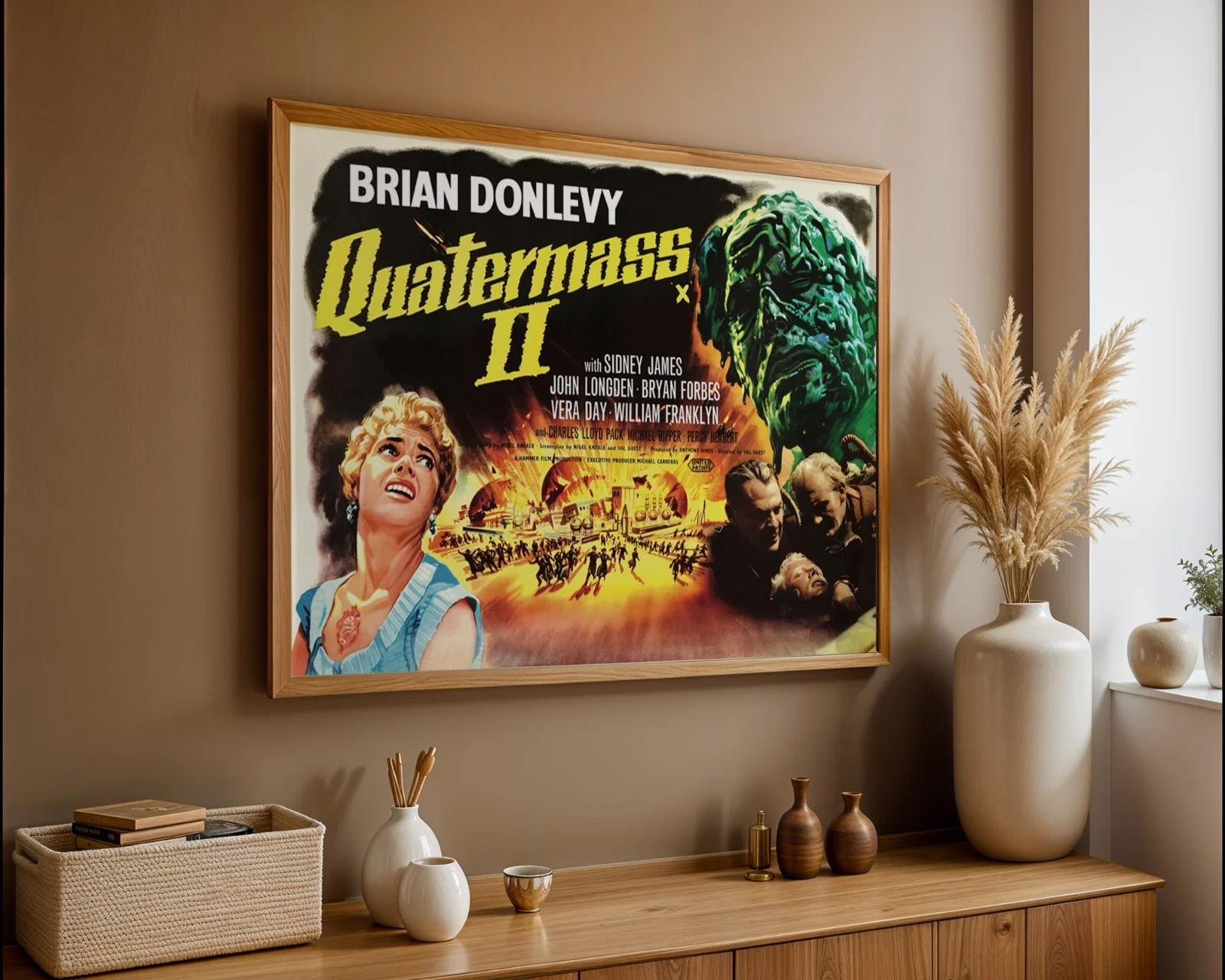 Quatermass 2 - 1957 Hammer Sci-Fi Film Restored 30" x 40" UK Quad Poster, изображение 3