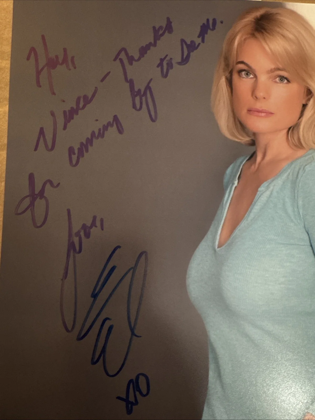 Erika Eleniak — Erika Eleniak Signed 8x10 Promo Publicity Photo Baywatch Autograph, изображение 2