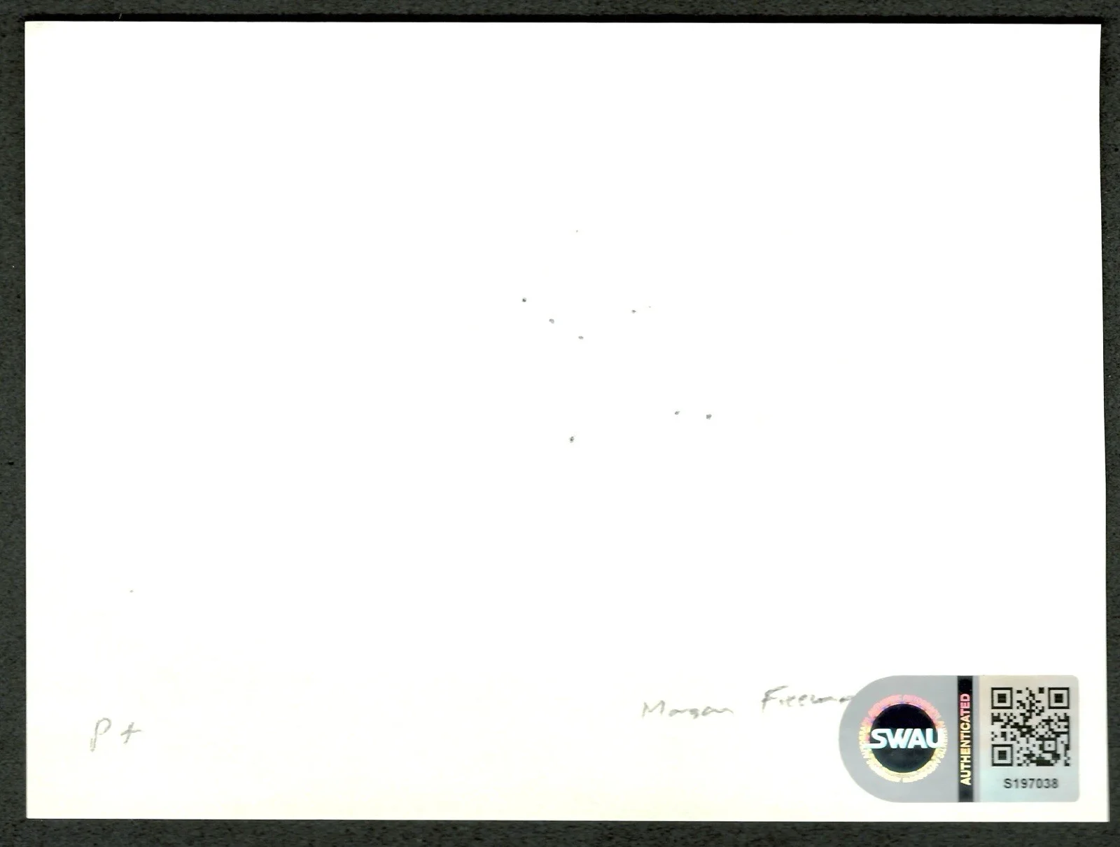 Morgan Freeman Vintage Signed Autographed 4 x 5.5 Album Page SWAU Authenticated, image 2