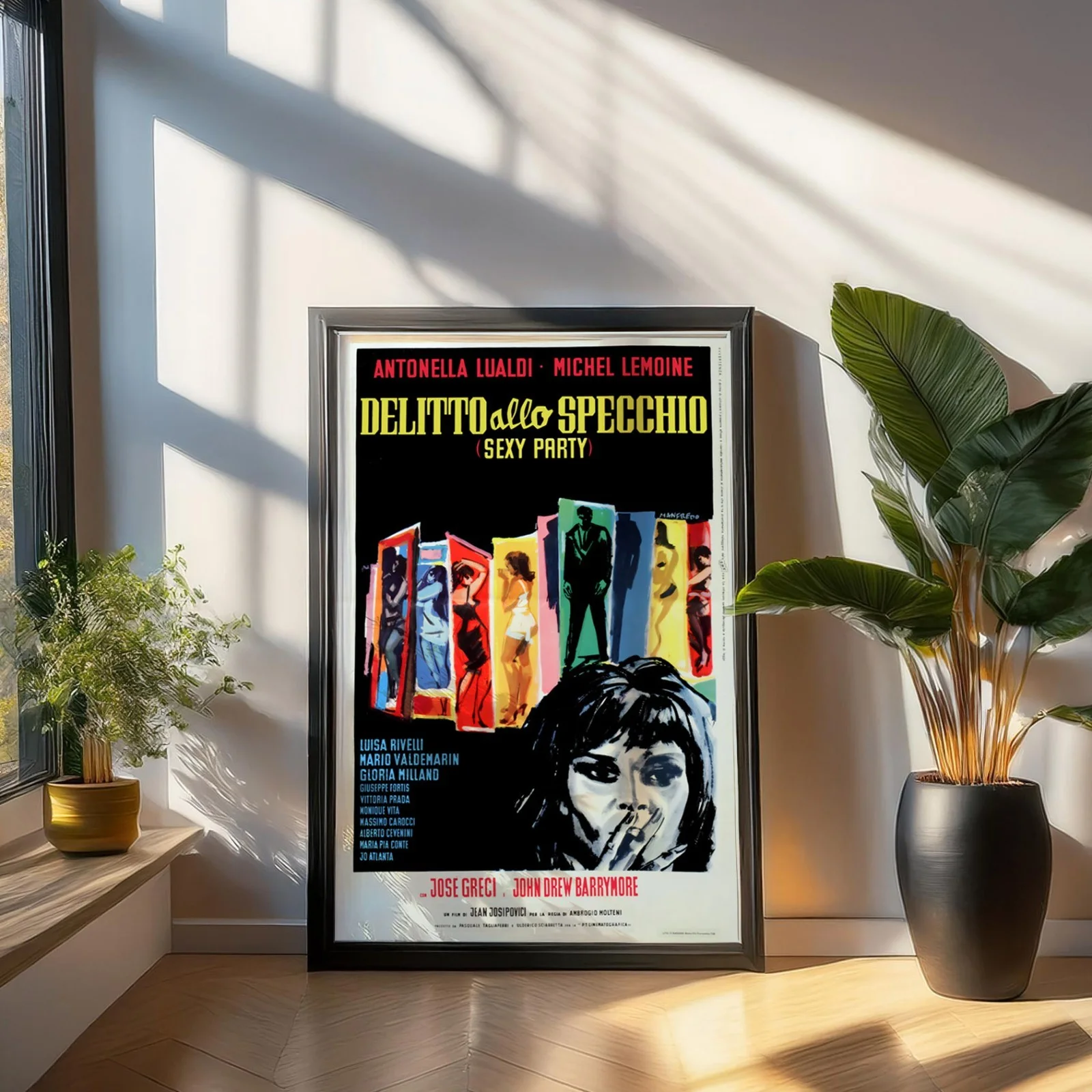 Delitto Allo Specchio - 1964 Giallo Horror Movie - Restored Soggettone Poster, изображение 3