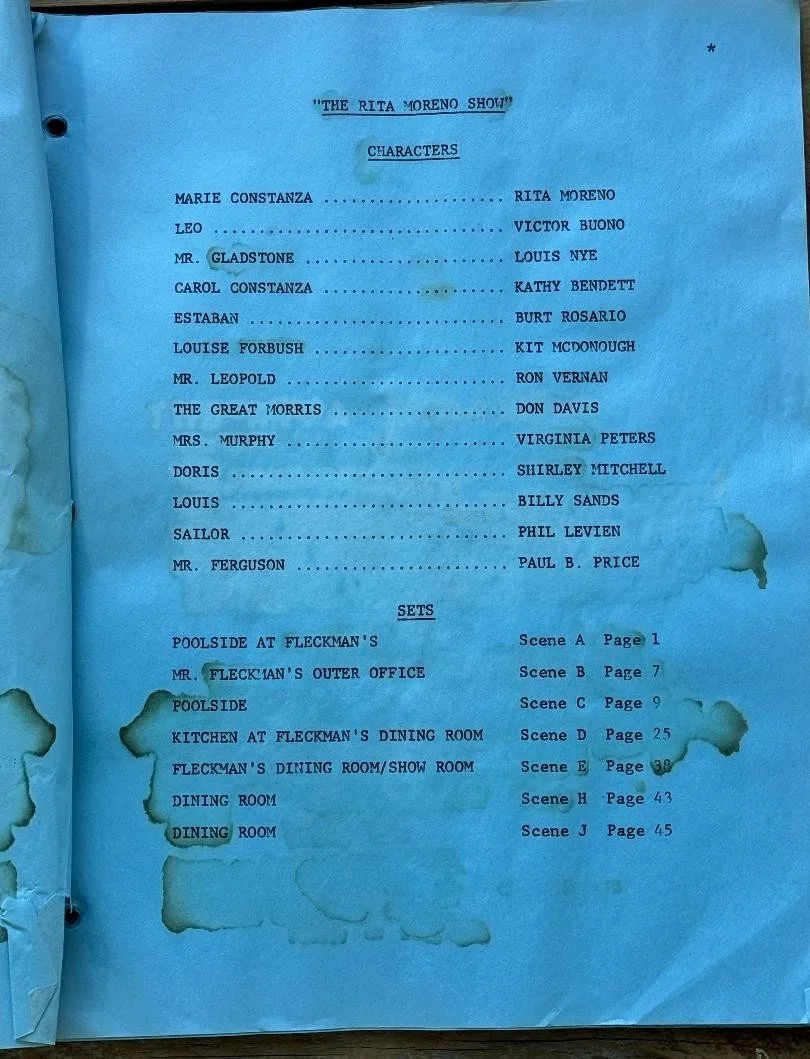 Rita Moreno — RITA MORENO SIGNED Original 'The Rita Moreno Show' 1977 TV Show Script, image 5