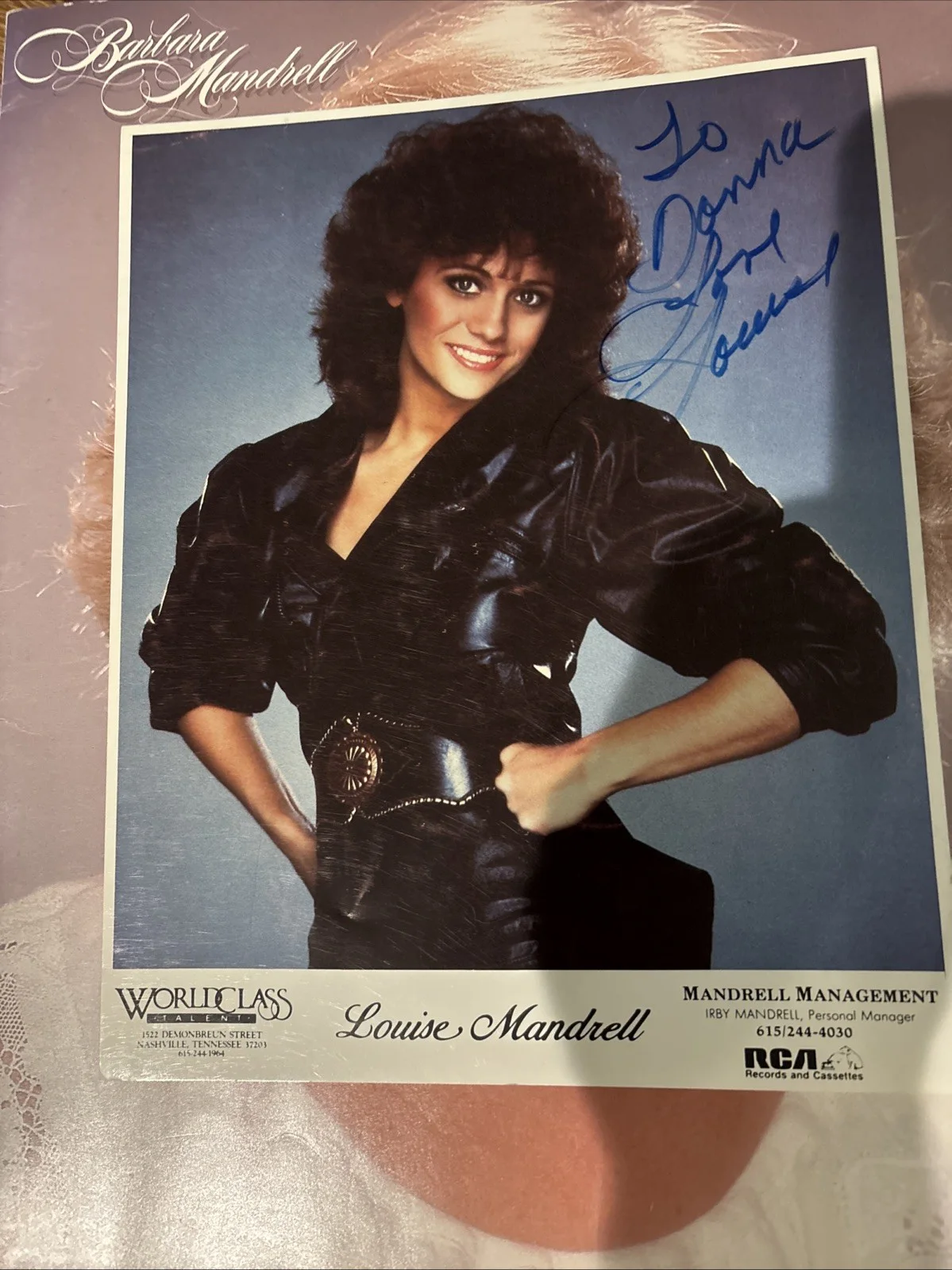 Vintage Mandrell Sisters Memorabilia Autographs Ticket Photos Brochure Country, image 2