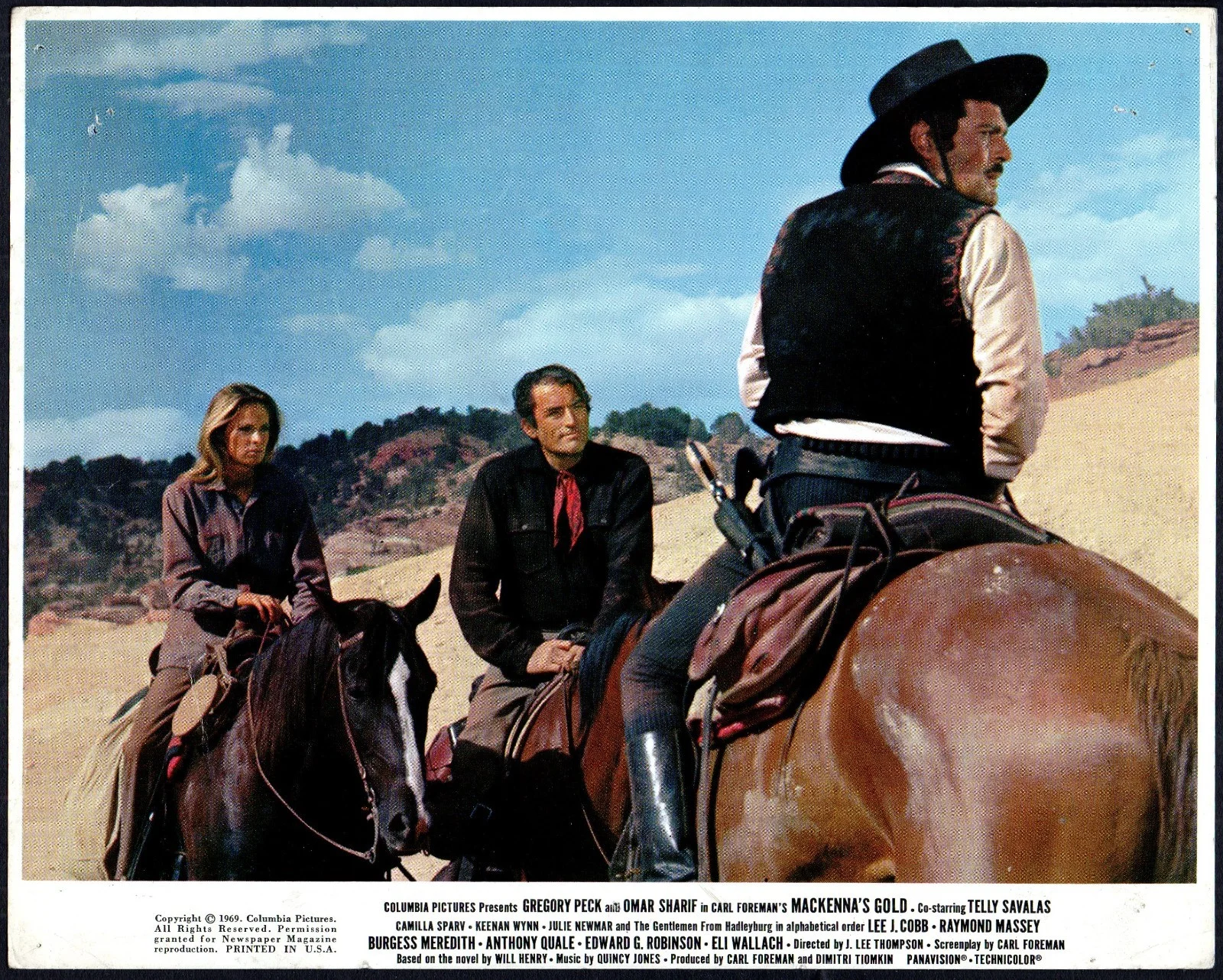 MACKENNA’S GOLD 1969 Gregory Peck, Omar Sharif 4 U.S 10x8 LOBBY CARDS, image 4