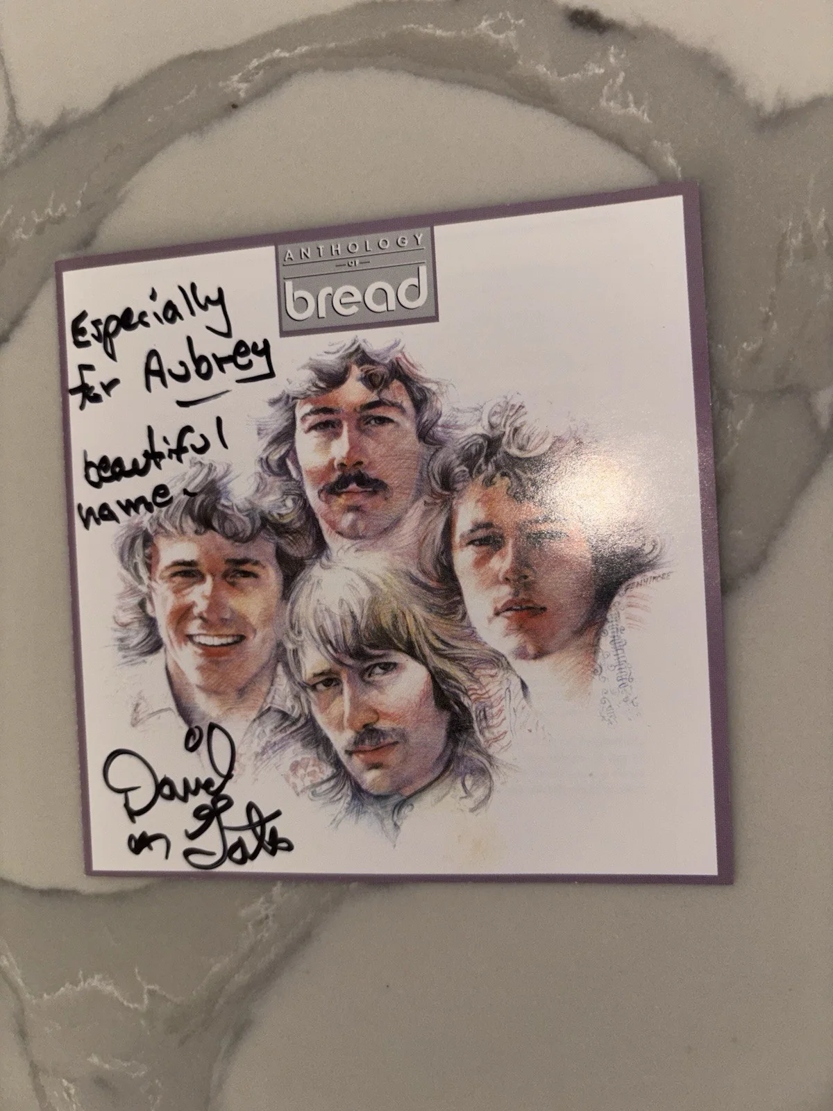 David Gates, Bread, Signed & Inscribed CD Booklet/CD - Soft Rock Legend - Rare!, image 2