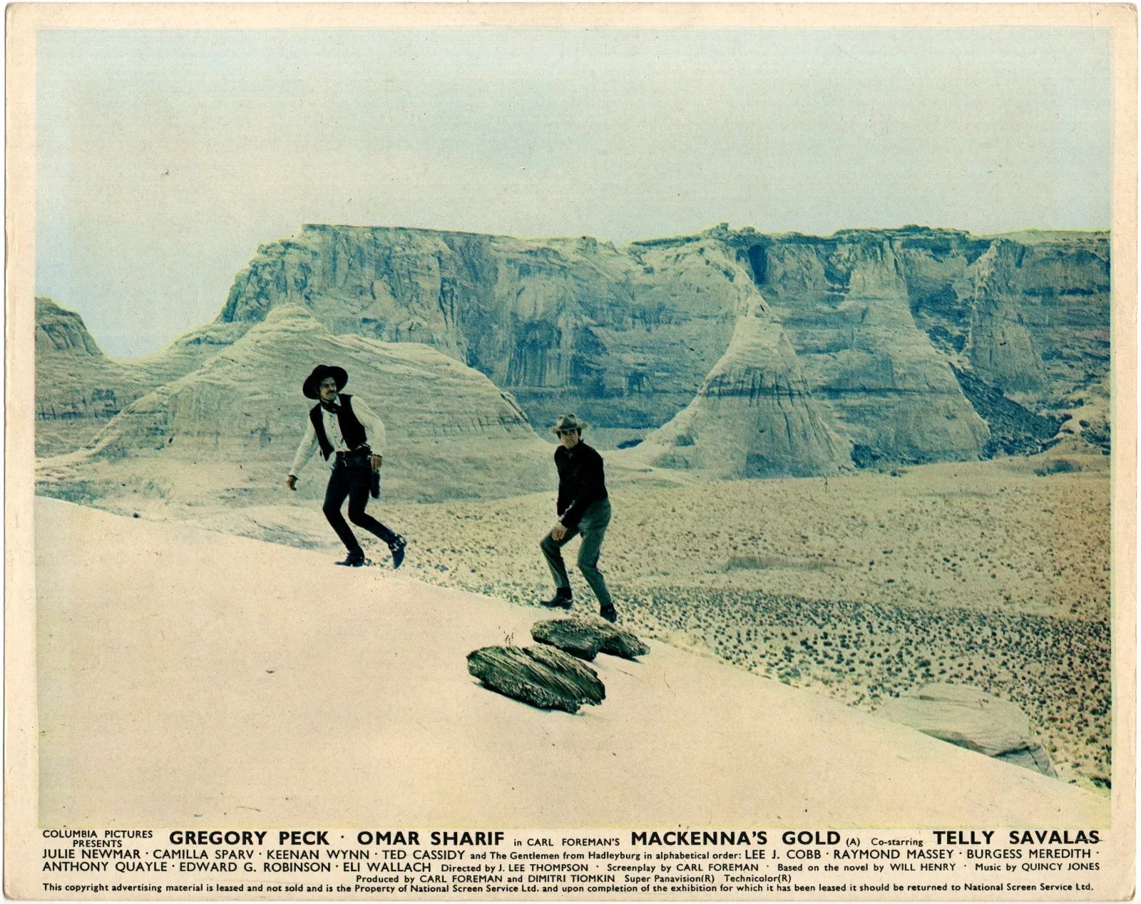 MACKENNA’S GOLD 1969 Omar Sharif, Gregory Peck, Telly Savalas 6 10x8 LOBBY CARDS, image 3