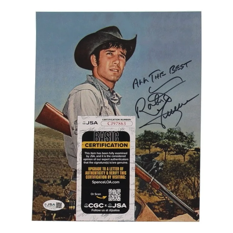 Robert Fuller — Robert Fuller Signed "Laramie" 8x10 Photo Inscribed "All the Best" (JSA), image 2
