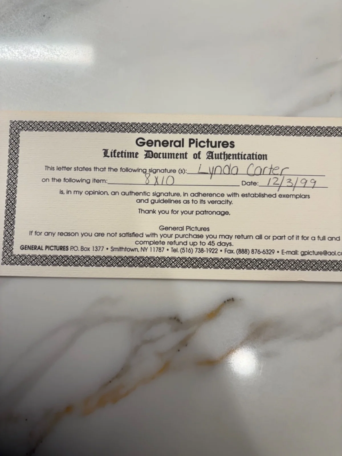 Lynda carter — Lynda Carter signed photo, Wonder Woman, coa provided, изображение 2