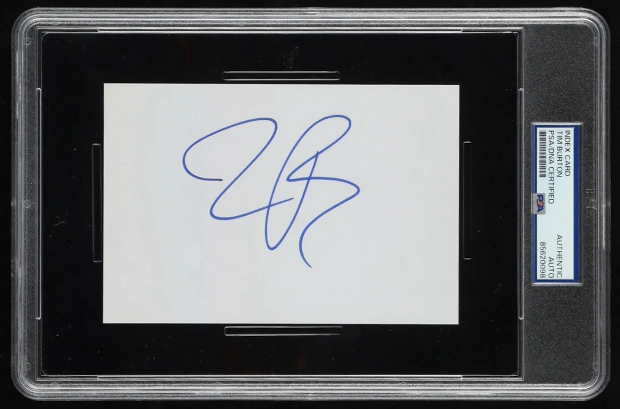 Tim Burton — Tim Burton Signed Autograph 4x6 Index Card PSA/DNA Encapsulated Beetlejuice