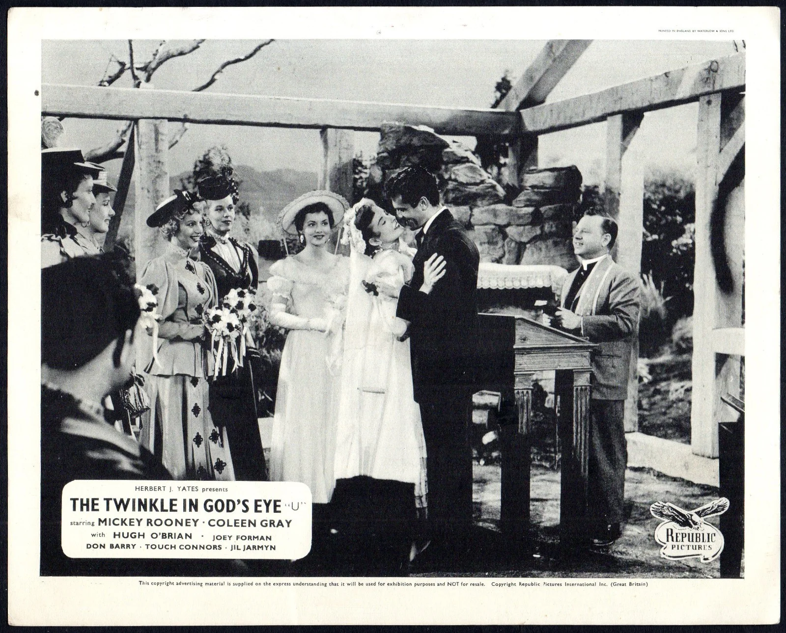 TWINKLE IN GOD’S EYE 1955 Mickey Rooney Coleen Gray Hugh O'Brian 10x8 LOBBY SET, image 3