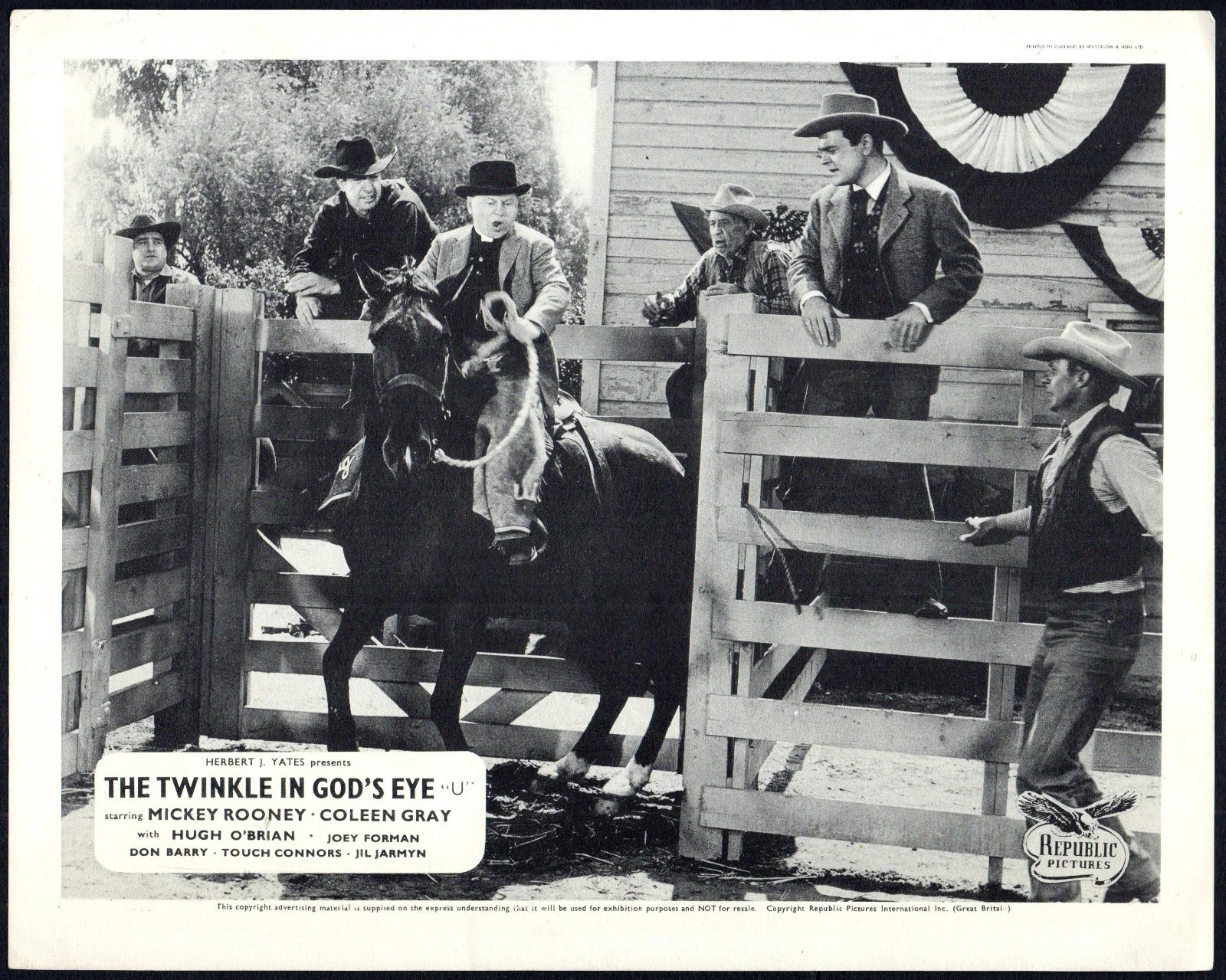 TWINKLE IN GOD’S EYE 1955 Mickey Rooney Coleen Gray Hugh O'Brian 10x8 LOBBY SET, image 5