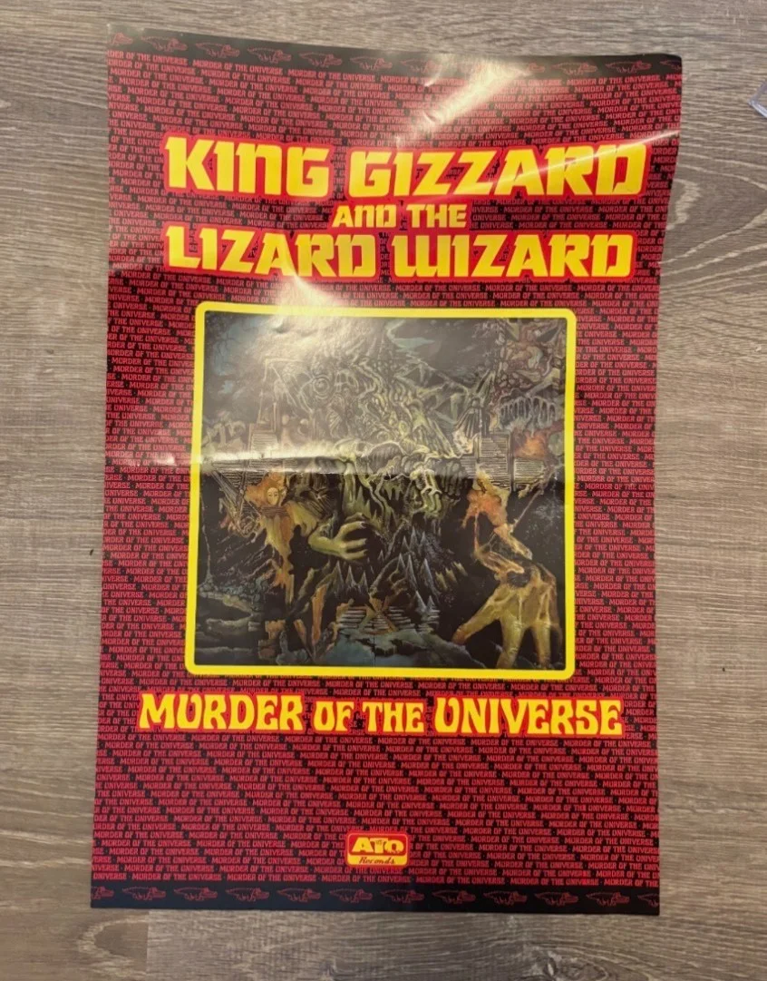 King Gizzard & The Wizard Lizard Autographed Murder Poster Full Band-Signed KGLW, изображение 2
