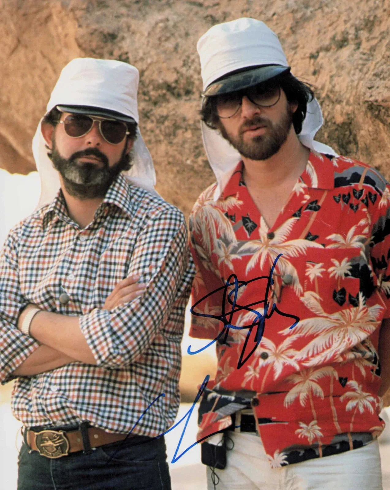 Steven Spielberg George Lucas — Early Directors Steven Spielberg & George Lucas Signed 8x10 Photo POP COA