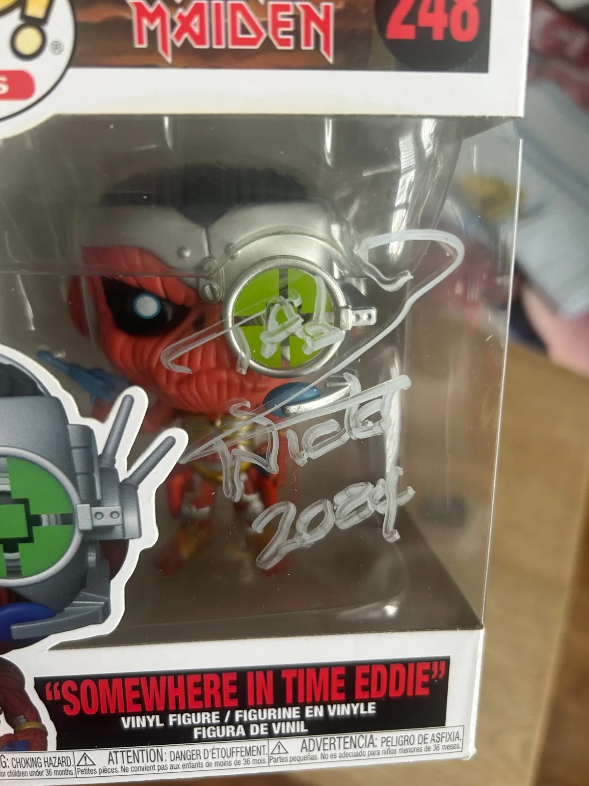 NICKO MCBRAIN SIGNED FUNKO POP IRON MAIDEN SOMEWHERE IN TIME EDDIE BEAUTIFUL '24, изображение 2