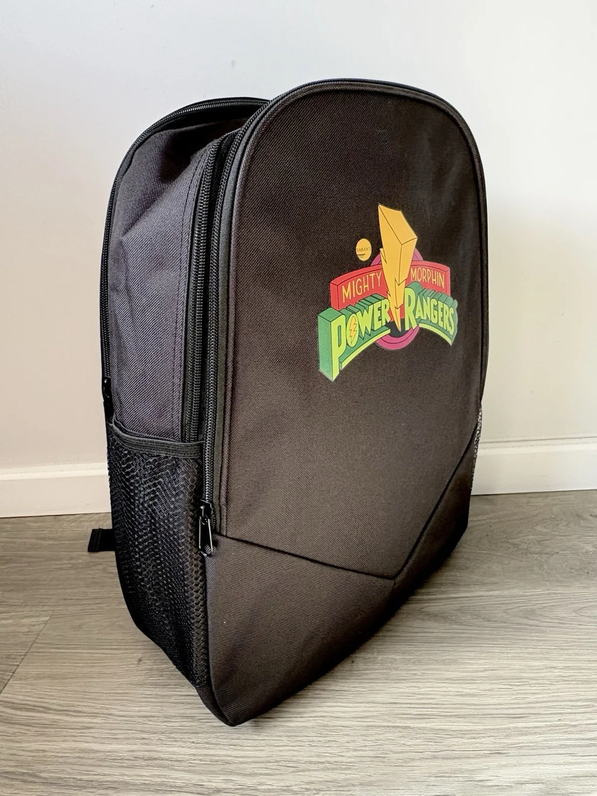 BLACK ‘MIGHTY MORPHIN POWER RANGERS’ RUCKSACK BACKPACK - NEW IN BAG, image 2