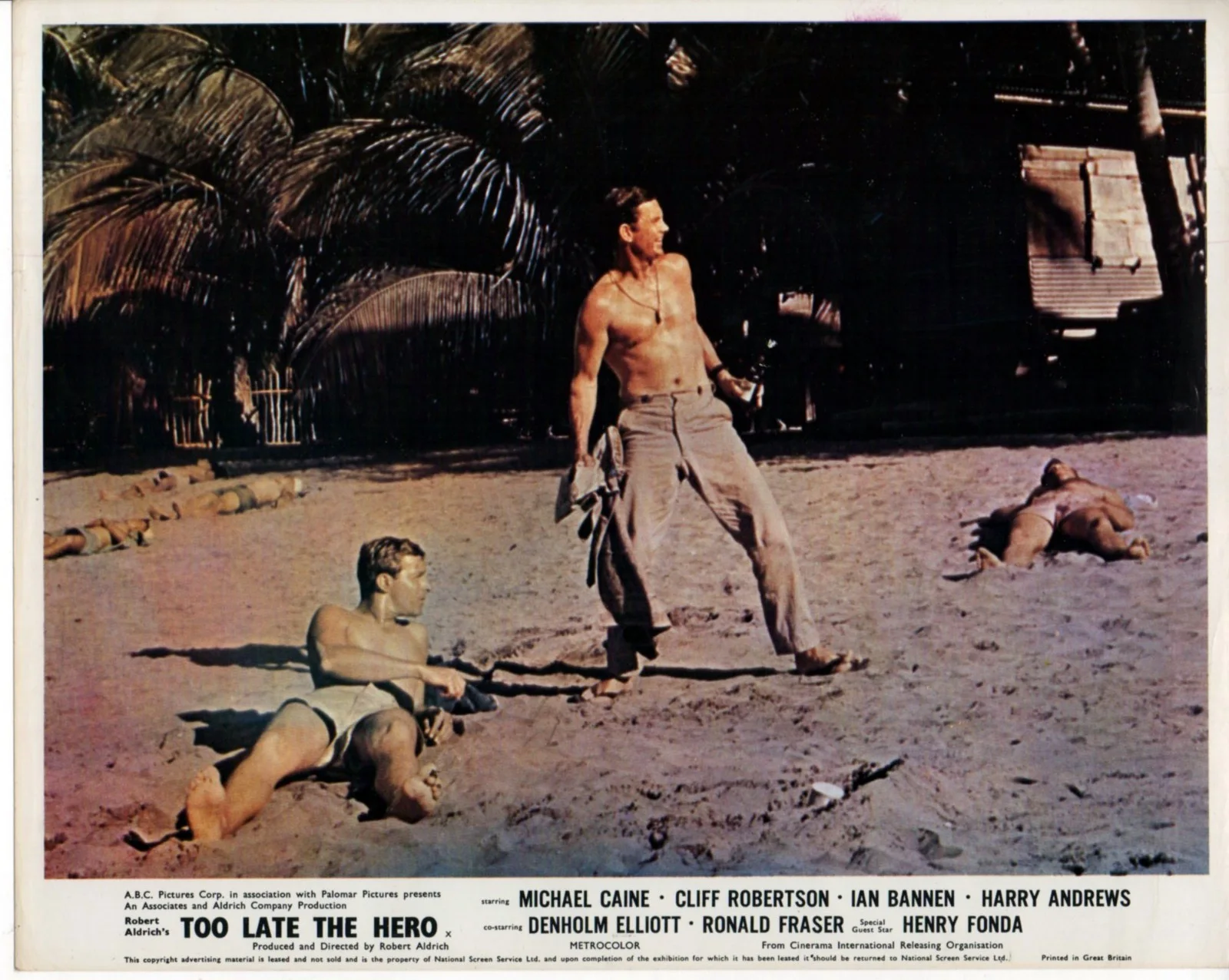TOO LATE THE HERO 1970 Michael Caine, Cliff Robertson 5 UK 10x8 LOBBY CARDS, изображение 4
