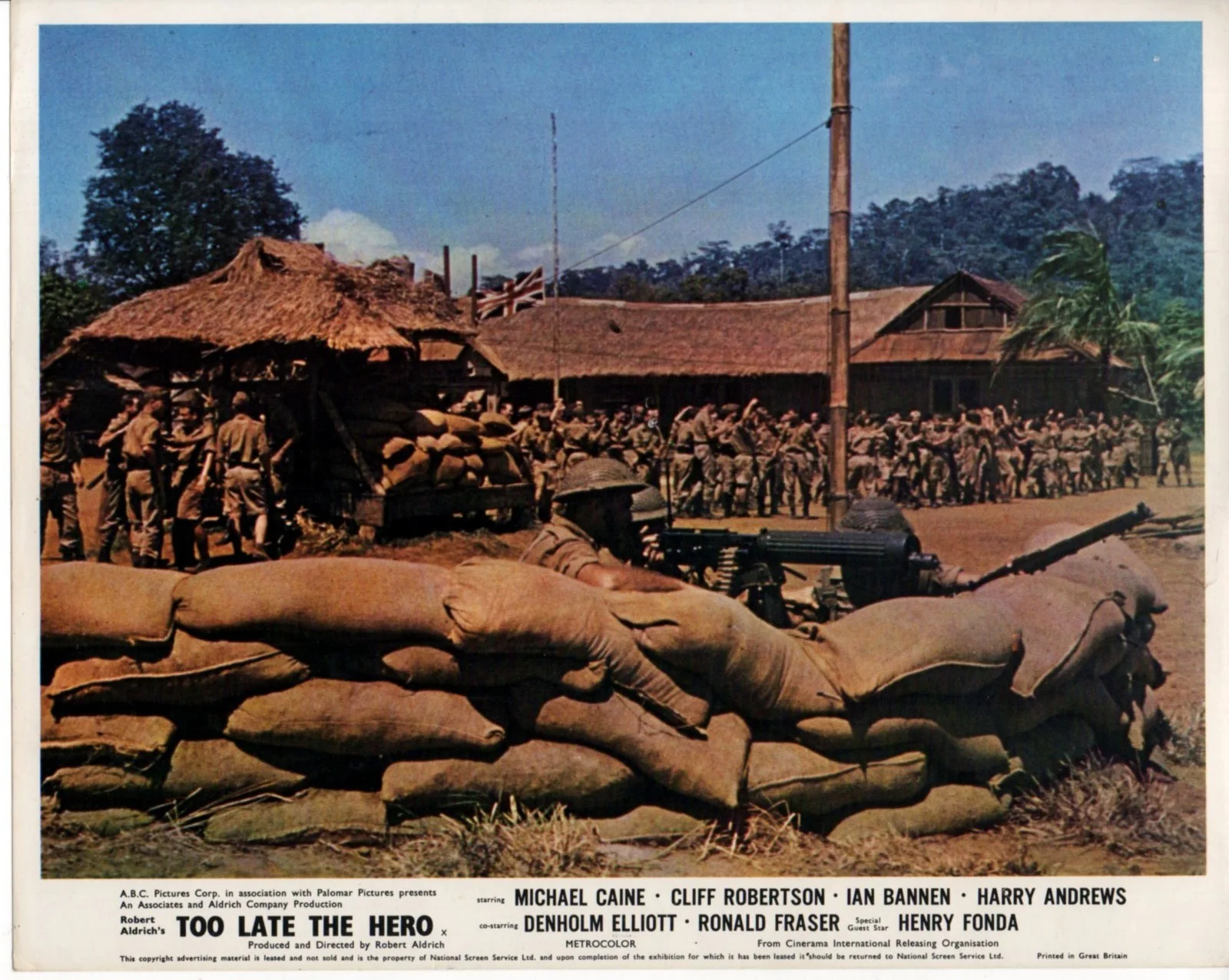 TOO LATE THE HERO 1970 Michael Caine, Cliff Robertson 5 UK 10x8 LOBBY CARDS, изображение 5