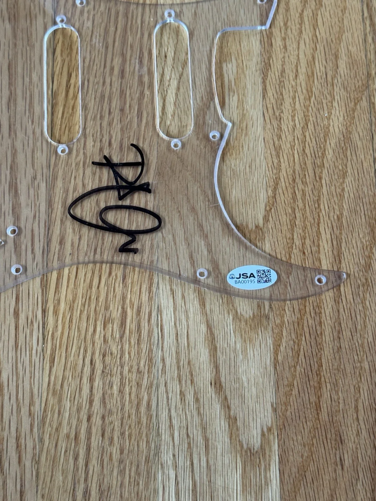 Protector de púas de guitarra Strat autografiado firmado por Robert Plant JSA Led Zeppelin, изображение 2