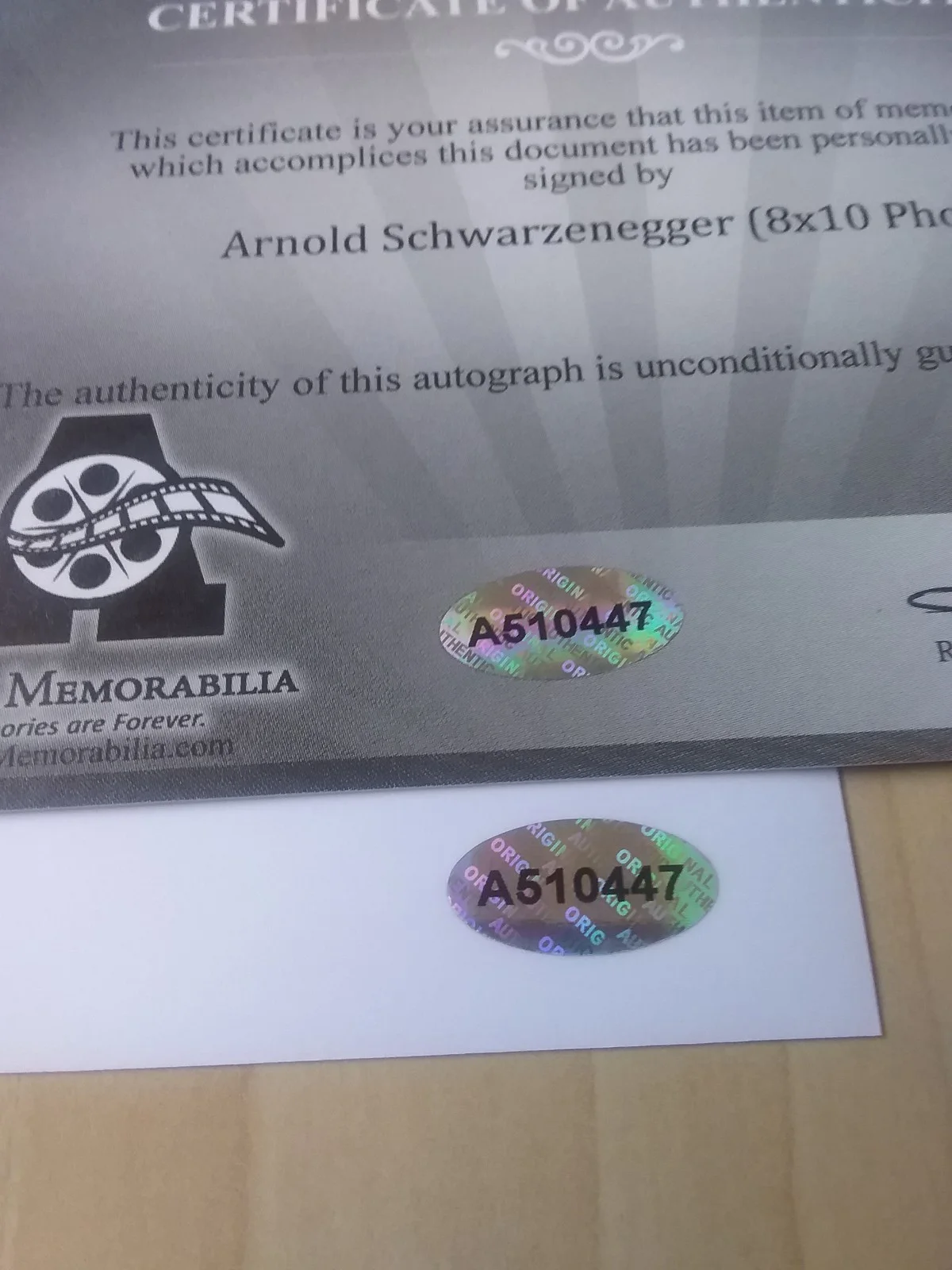 ARNOLD SWARTZENNAGER The Last Stand signed 8x10 Autographed Photo with COA, изображение 3