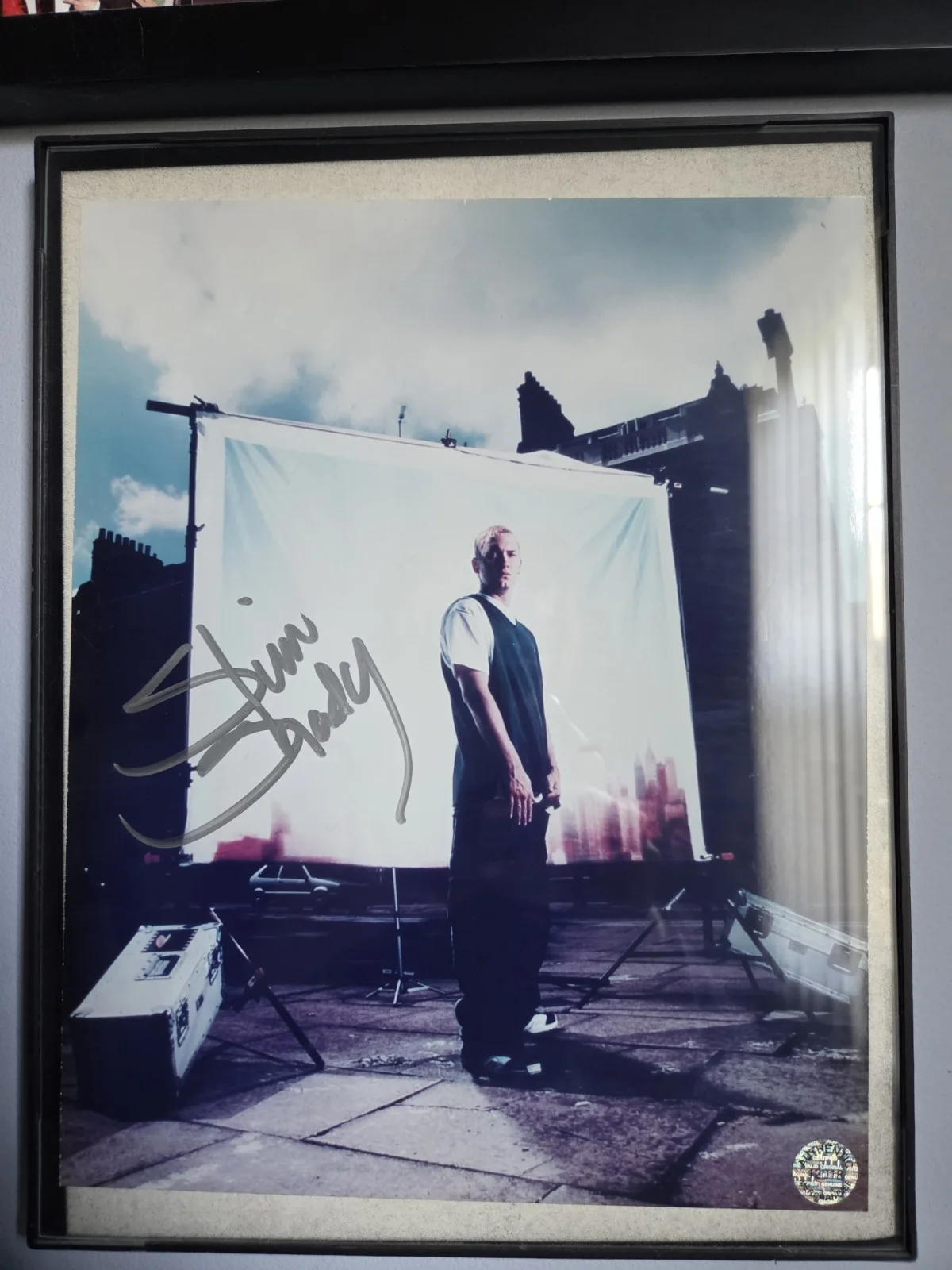 EMINEM 2001 Autographed (Slim Shady) 8×10 Framed Photo w/ COA, image 2