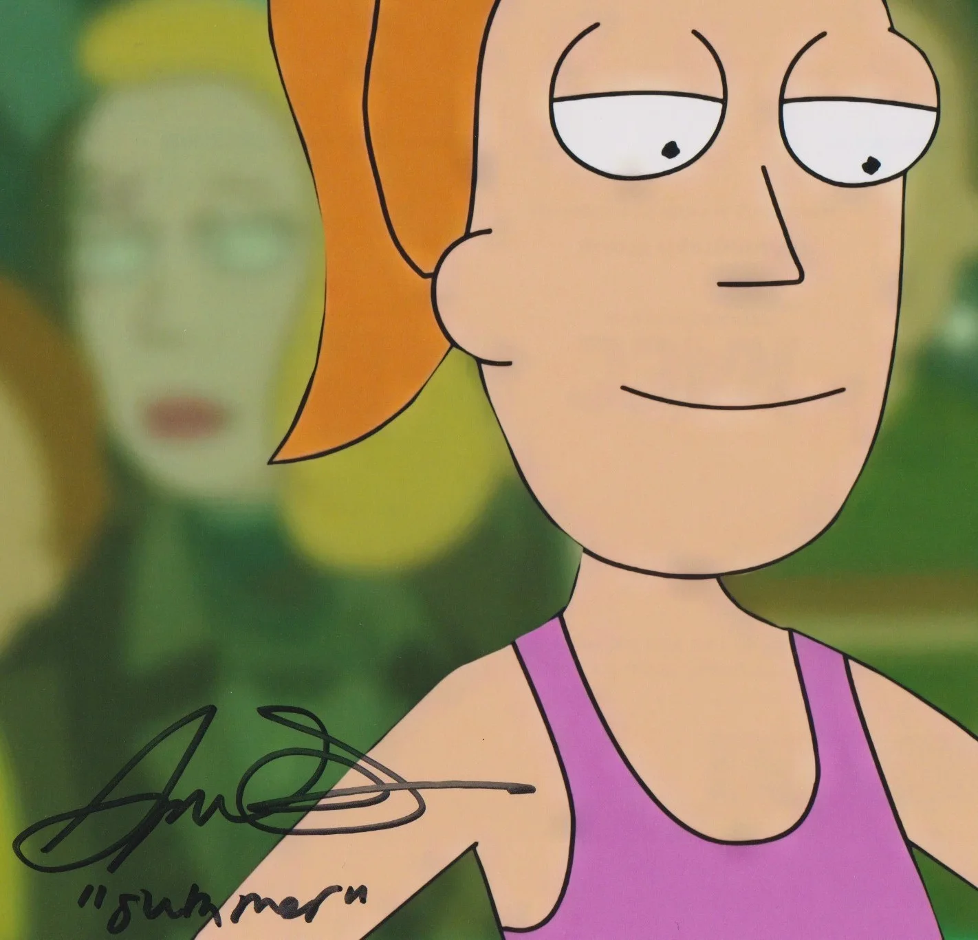 SPENCER GRAMMER signed RICK & MORTY 8x10 uacc rd coa COLOR CLOSEUP OF SUMMER, изображение 2