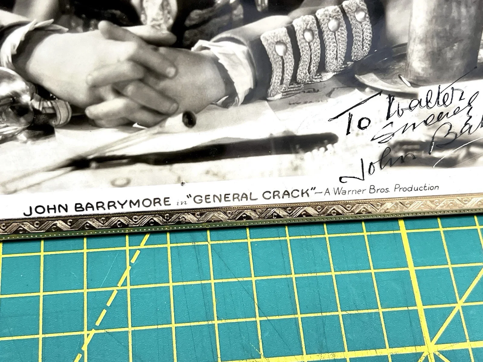 John Barrymore — VTG Warner Bros General Crack 8x10 Film Set Photograph Signed John Barrymore, изображение 4