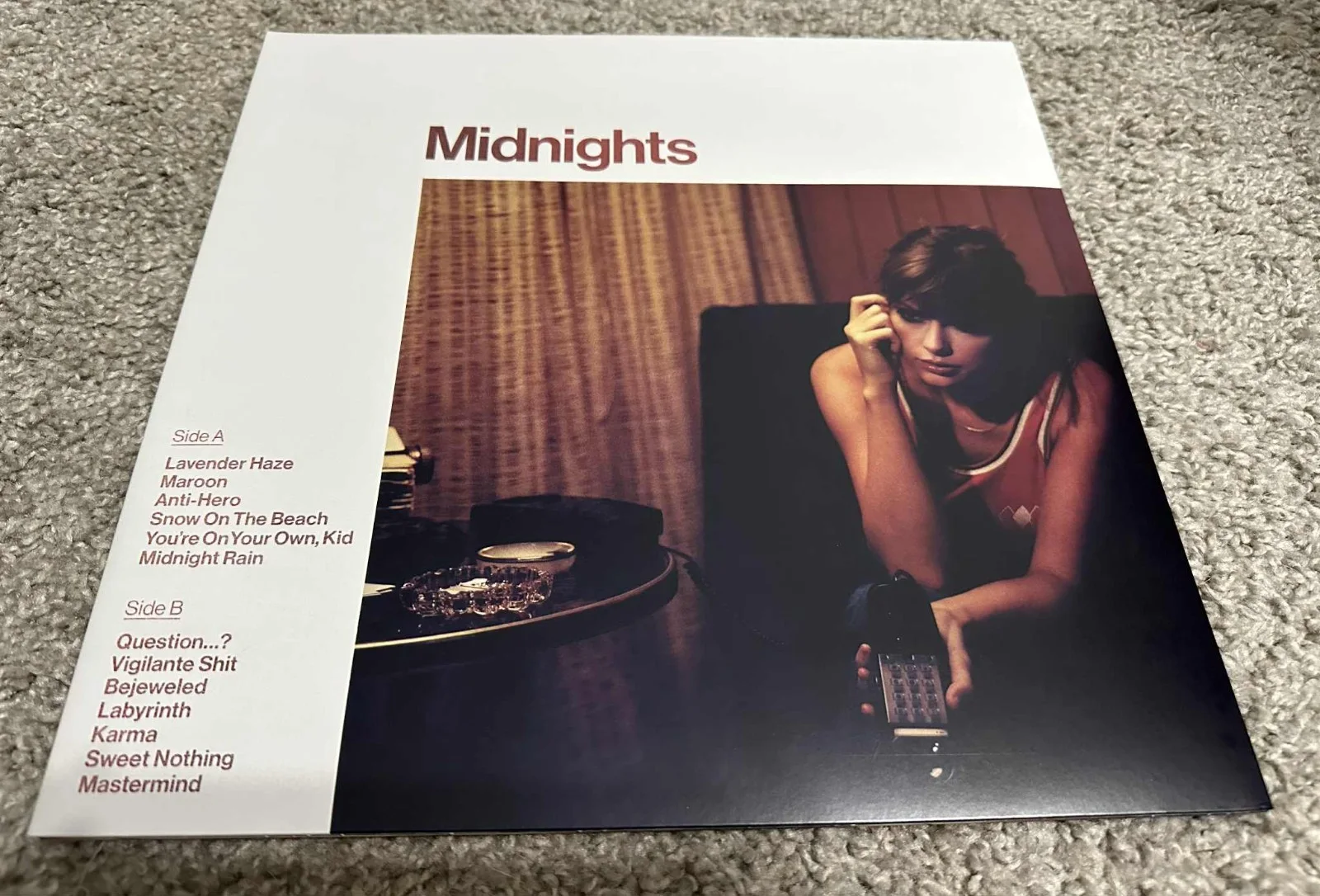 Taylor Swift Midnights Vinyl LP (Blood Moon Edition) with SIGNED Insert, image 3